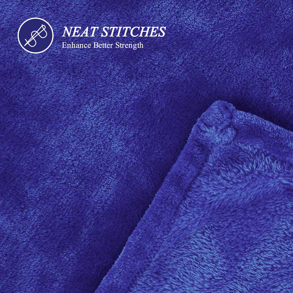 Howarmer Large Navy Fleece Throw Blankets, Throw Size Soft Fuzzy Blanket for Women Men and s, All Season Lightweight Microfiber Fluffy Blank - Image 3