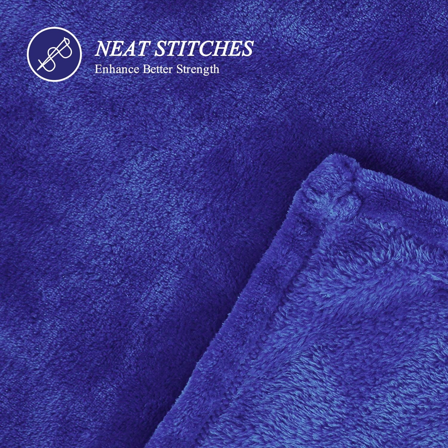 Howarmer Large Navy Fleece Throw Blankets, Throw Size Soft Fuzzy Blanket for Women Men and s, All Season Lightweight Microfiber Fluffy Blank - Image 3