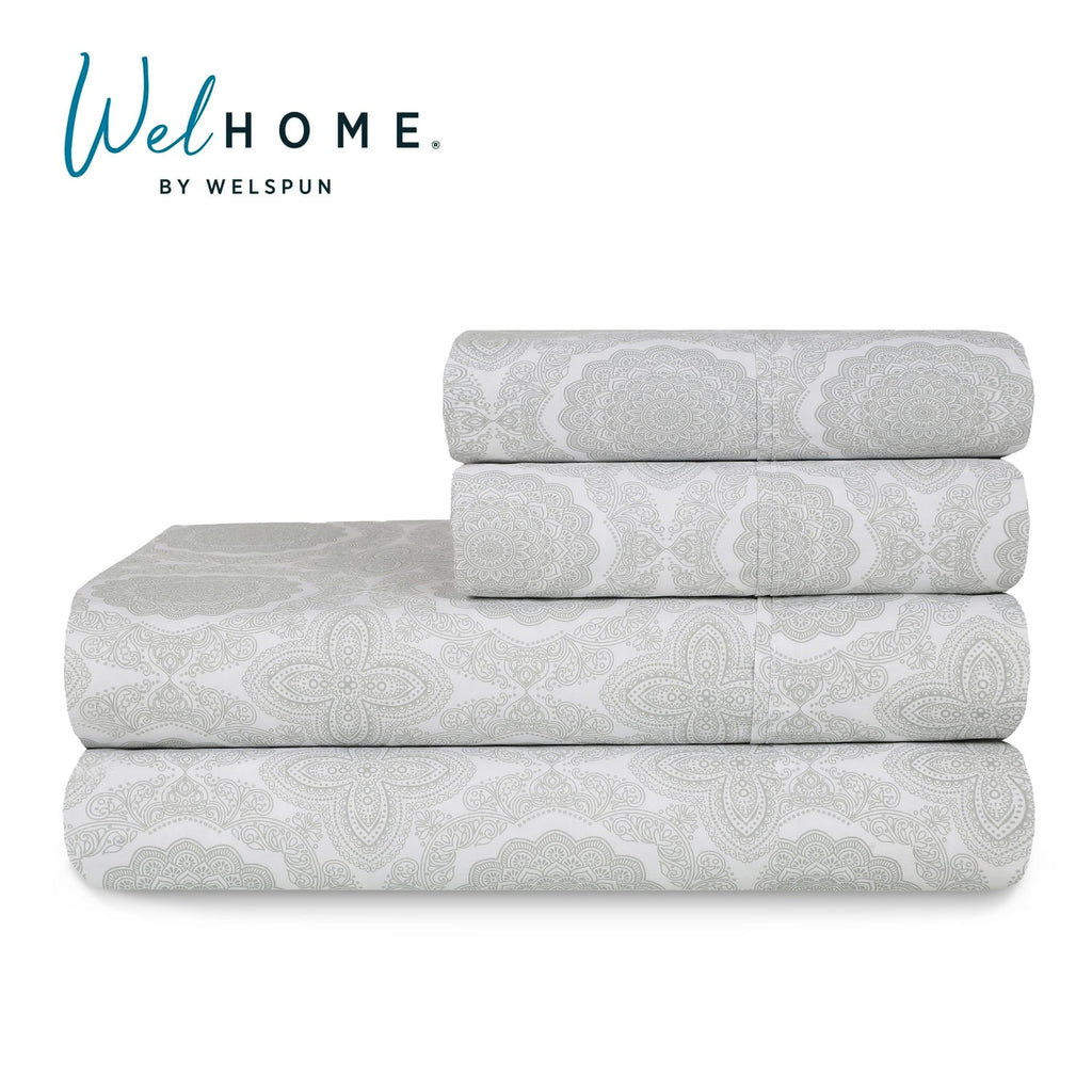 100% Cotton Queen Sheets Set, 4 Piece Bed Sheets Set with HeiQ Fresh, Percale Weave, Hotel Luxury, Ultra Soft Sheets ... - Image 3