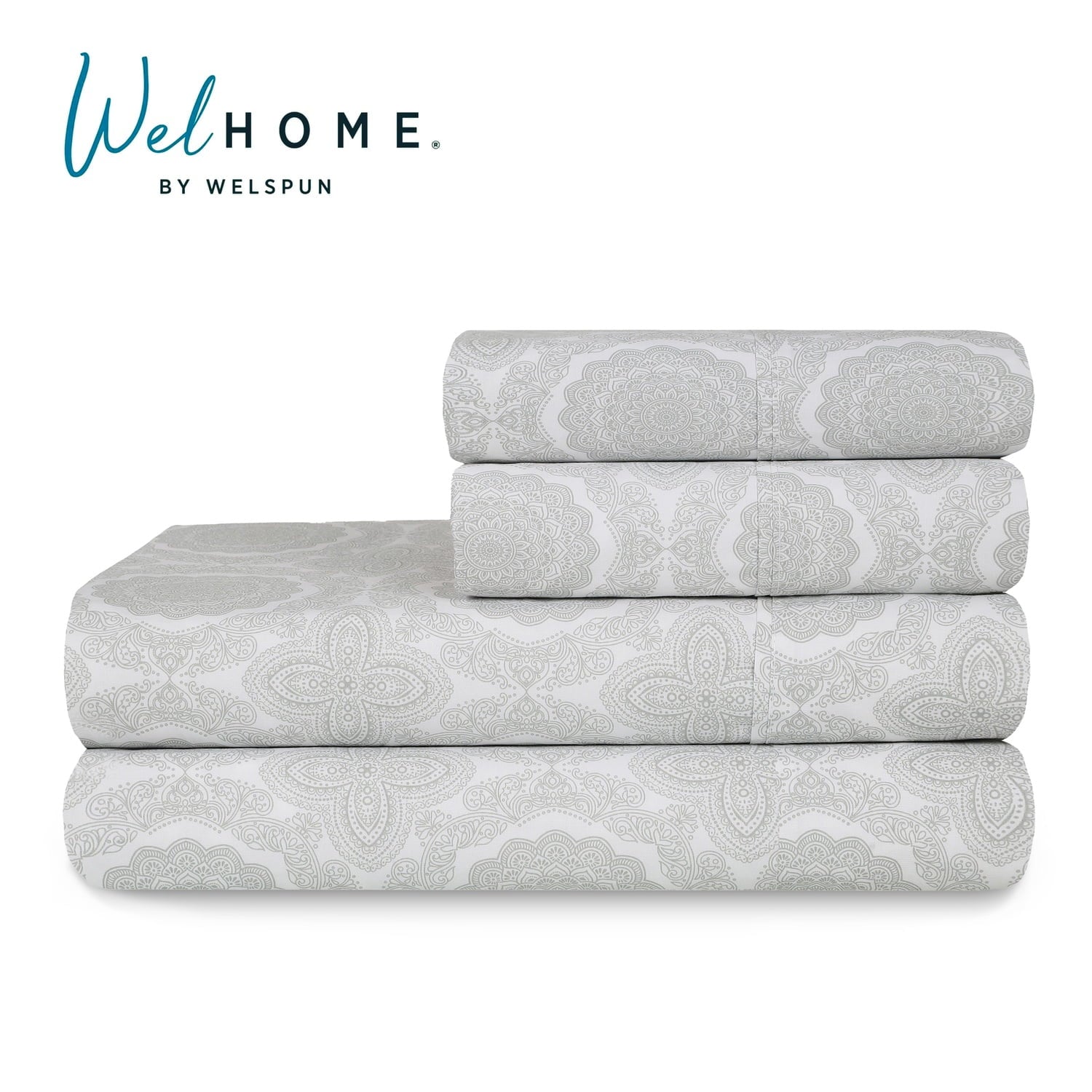 100% Cotton Queen Sheets Set, 4 Piece Bed Sheets Set with HeiQ Fresh, Percale Weave, Hotel Luxury, Ultra Soft Sheets ... - Image 3