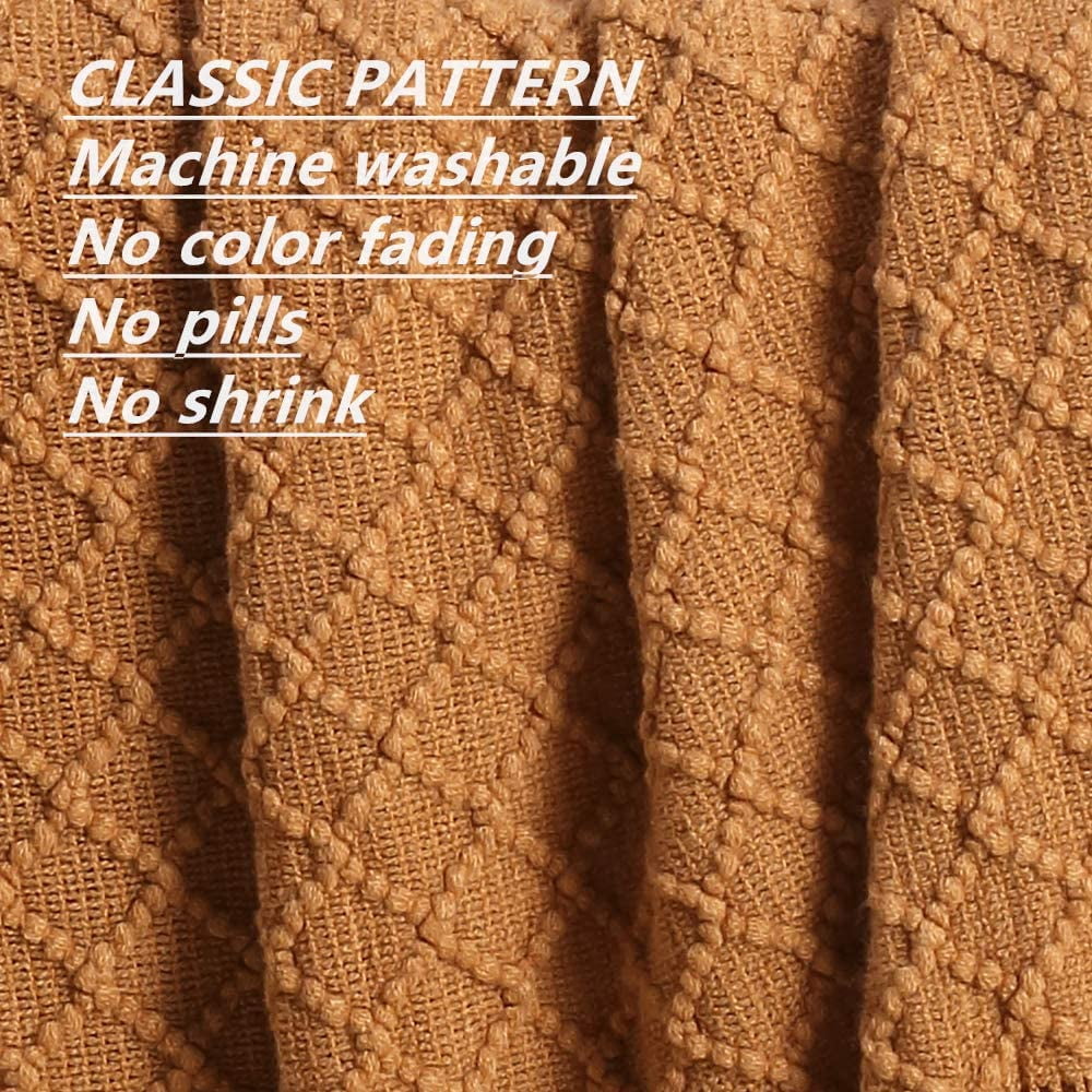 Home Decor Rustic Couch Sofa Chair Bed Throw Blanket, Soft Warm Light Weight in Spring Summer (50''X60'' Brown) - Image 5