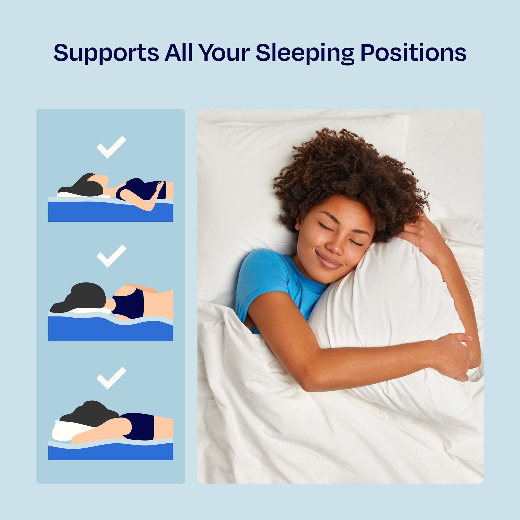 2-Pack Comfort Bed Pillows Standard size set of 2 for Sleeping, Pillows, for Back, Stomach or Side Sleepers, 20 x 26 ... - Image 3