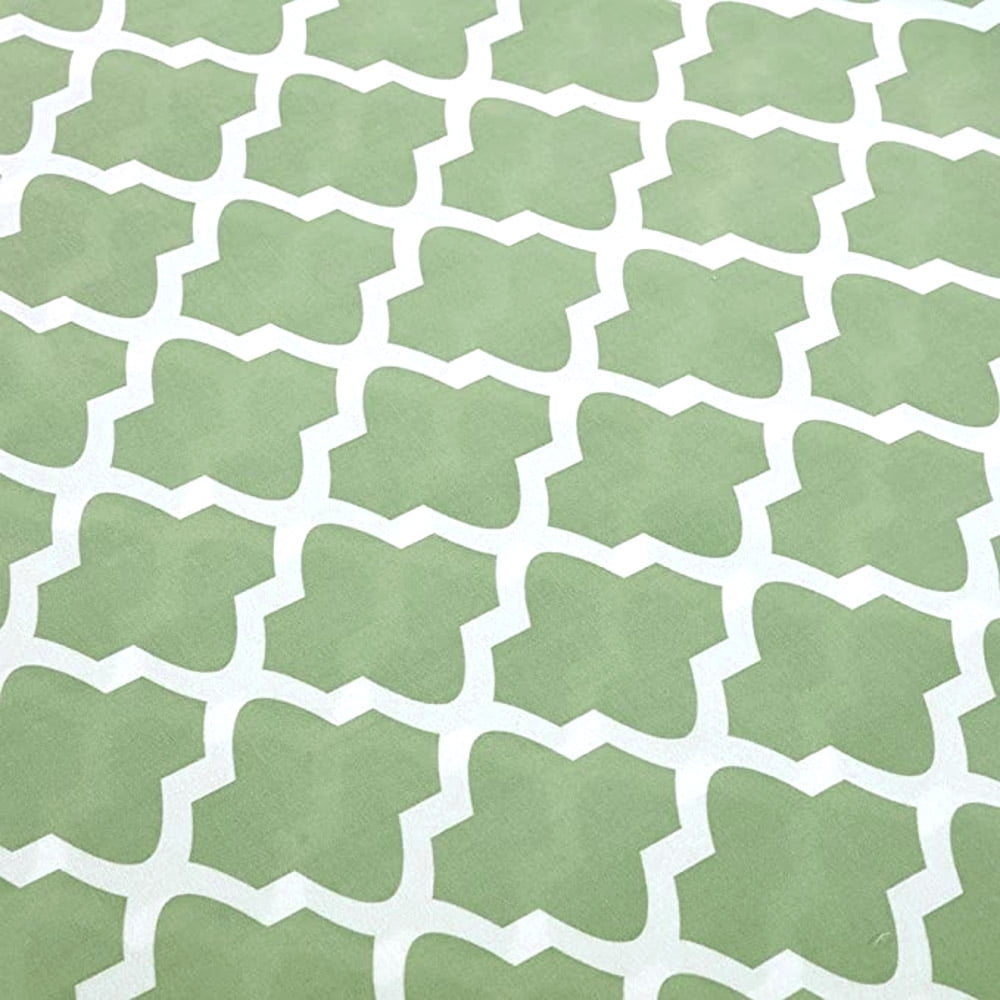 Quatrefoil Bed Sheet Set (King, Sage/White) 4 Piece Deep Pocket 1800 Series Microfiber Bed Sheet Set Contains 1 Fitte... - Image 3