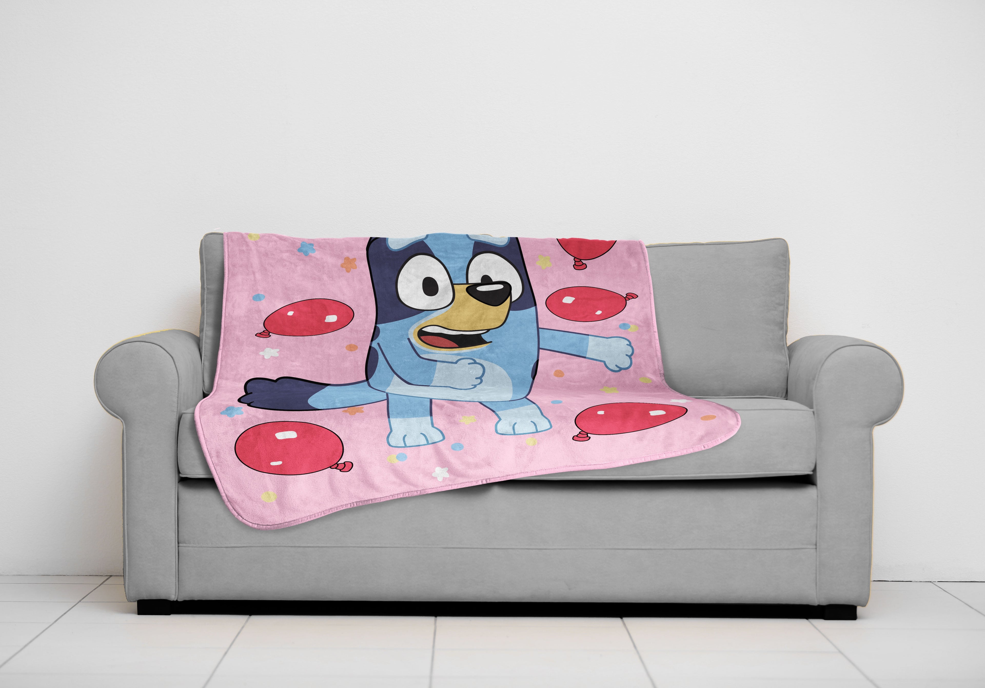 Balloon Party 46" x 60" Throw Blanket, Kids, Pink, Microfiber, BBC Studios - Image 3