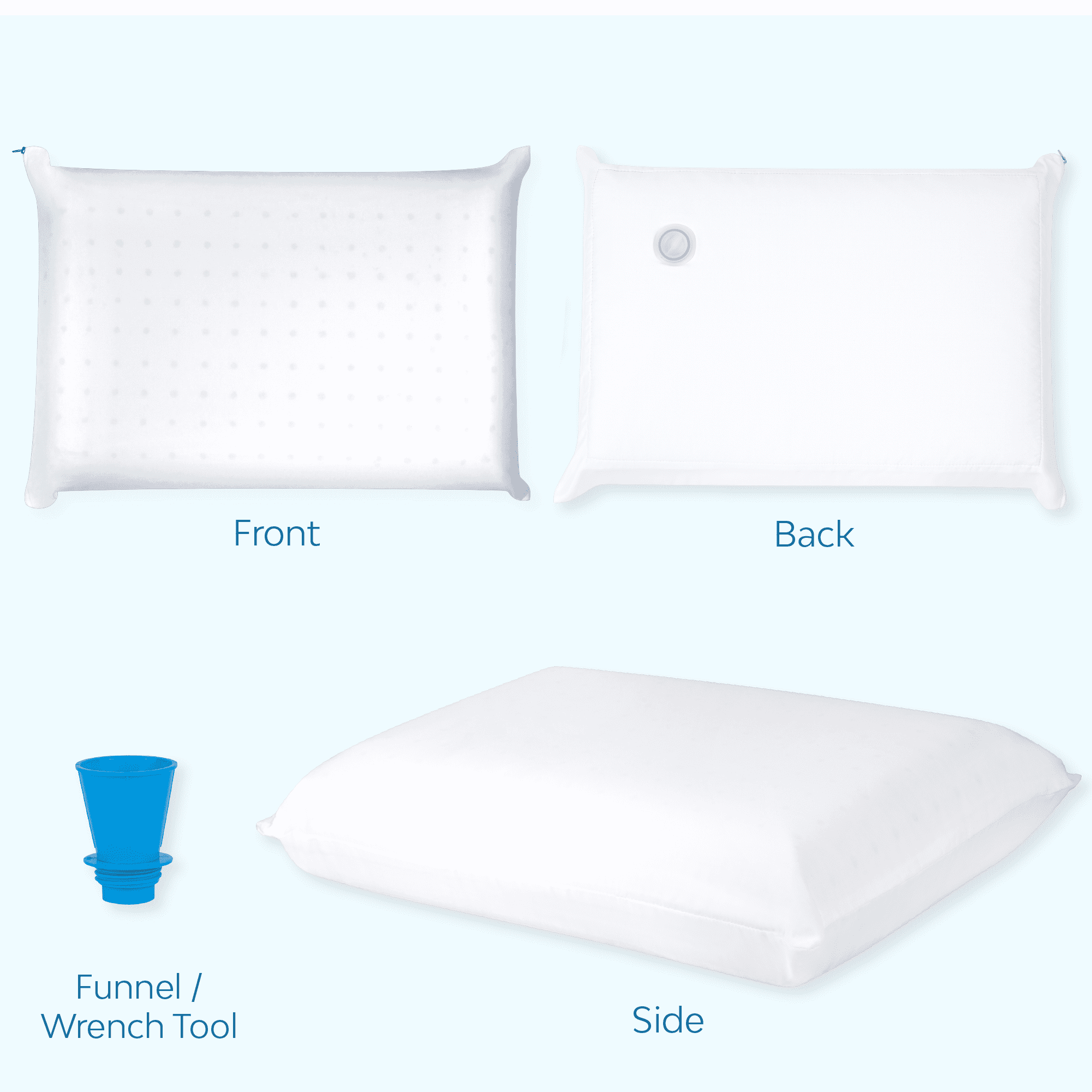 Mediflow Memory Foam Water Pillow - Adjustable Pillow for Neck Pain Relief, Pillow for Side, Back, and Stomach Sleepers, The Original Invent - Image 5