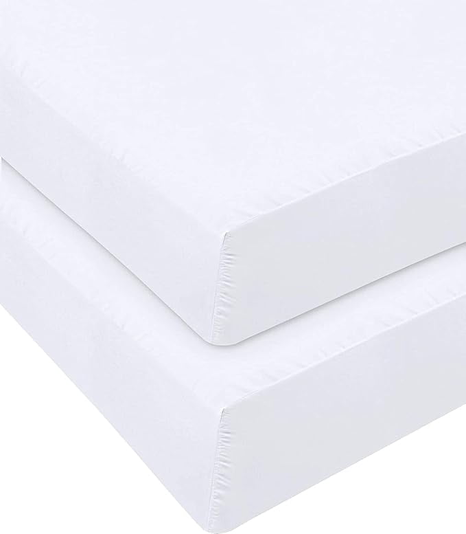 Jersey Knit Microfiber 2 Twin XL Fitted Bottom Bed Sheets (2-Pack) 1800 Ultra Soft - Hypoallergenic - 15" Deep Pocket, 39" x 80" Great for D - Image 3