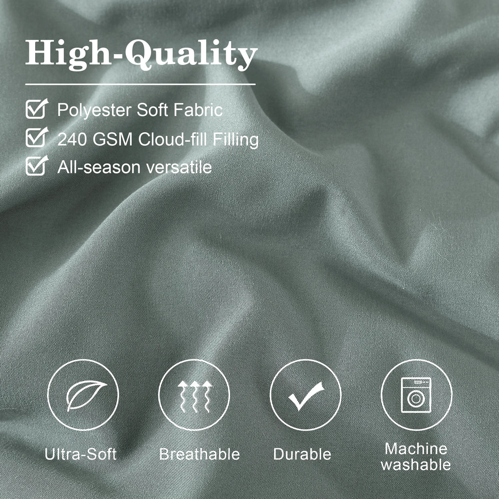 Amberspace 7-piece Bed in a Bag Comforter Set with Sheets,Sage Green,Full - Image 3