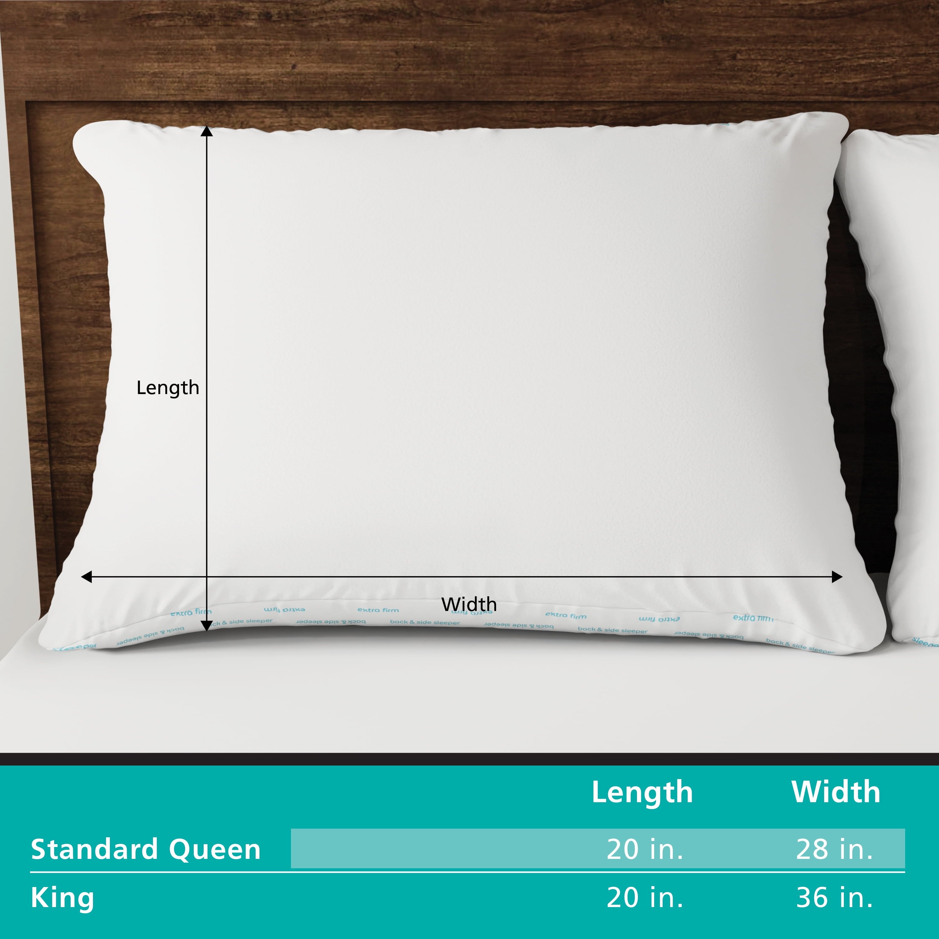 (2 pack) Mainstays Back & Side Sleeper Bed Pillow, Standard/Queen - Extra Firm Support (4 Pack) - Image 6
