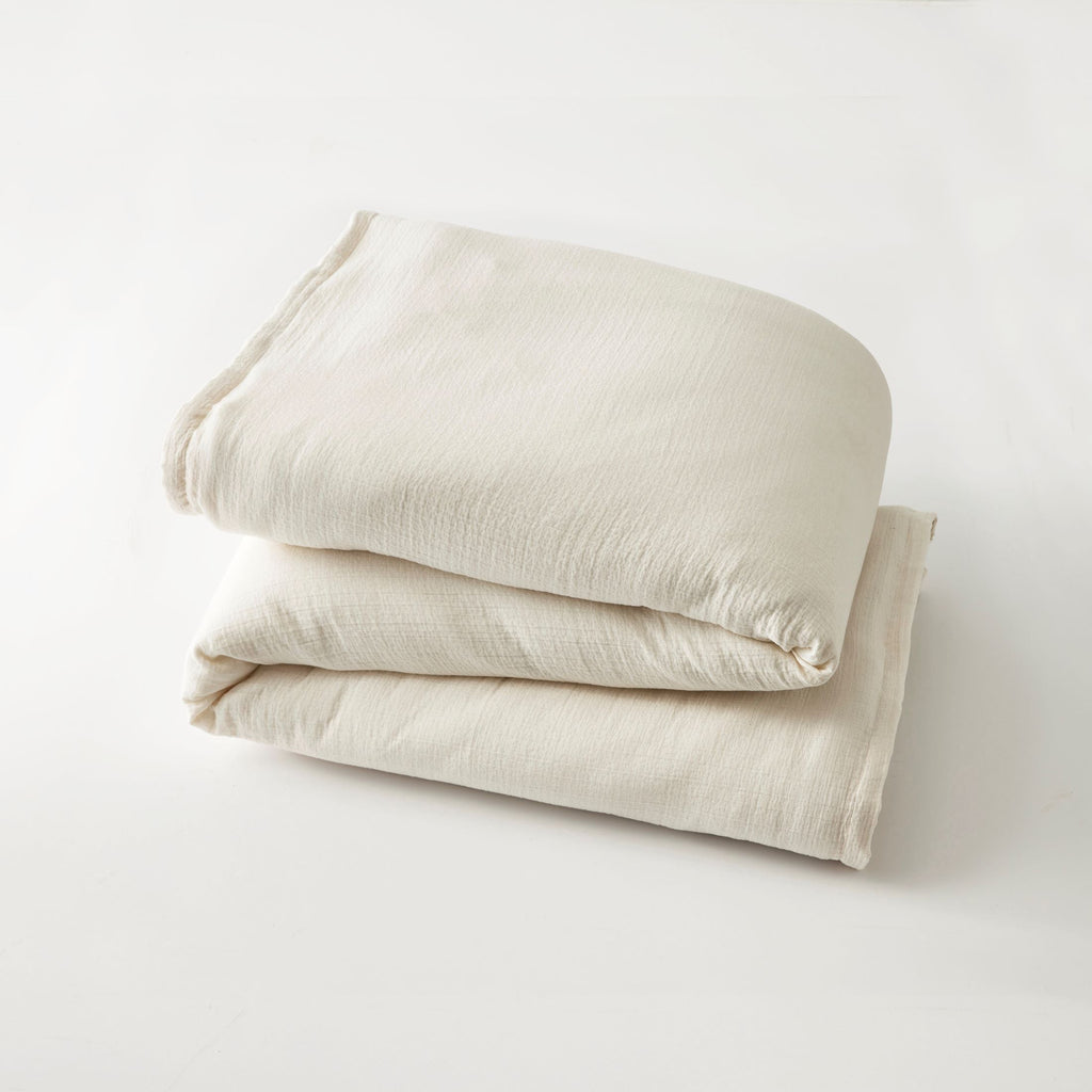 3-Piece Cream Gauze Comforter Set, Adult Full/Queen - Image 4