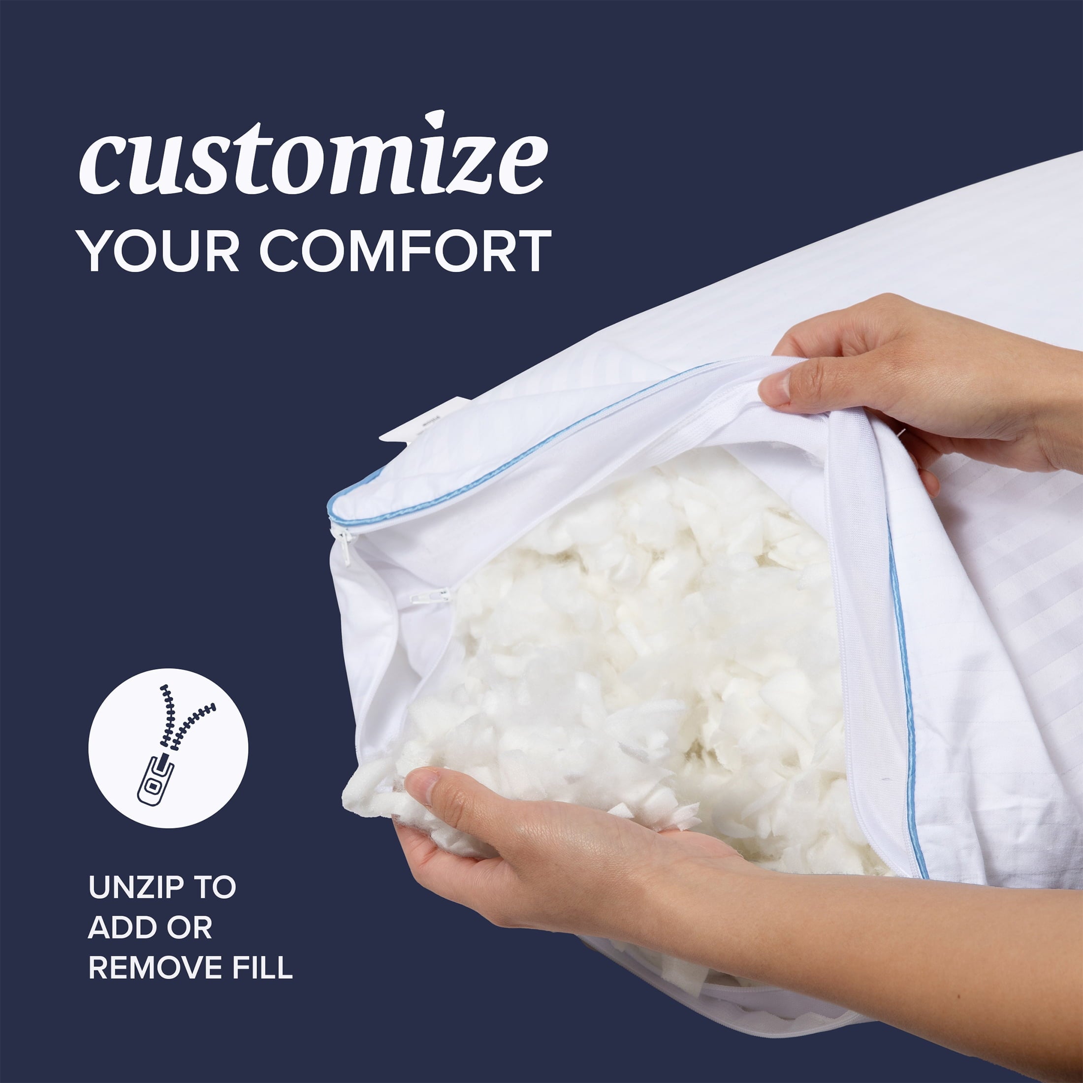 Beckham Hotel Collection Customizable Memory Foam Queen Pillow 1Pack, Adult - Image 3
