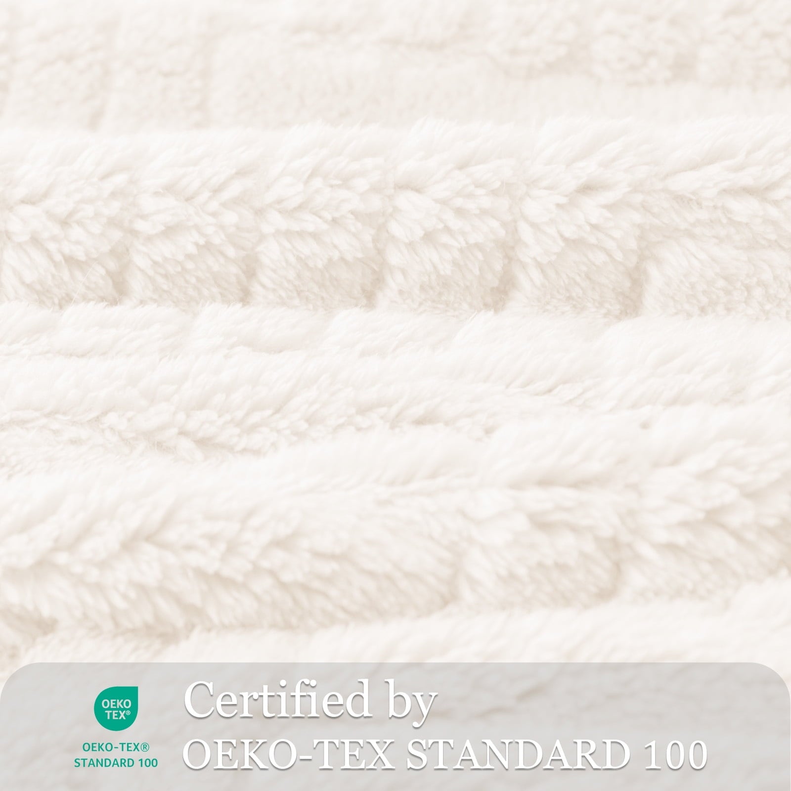 Fluffy Fleece Throw Blanket 50"x60" for Couch, Bed, Sofa, Fuzzy Soft Cozy Throw with Decorative Jacquard Pattern for ... - Image 3