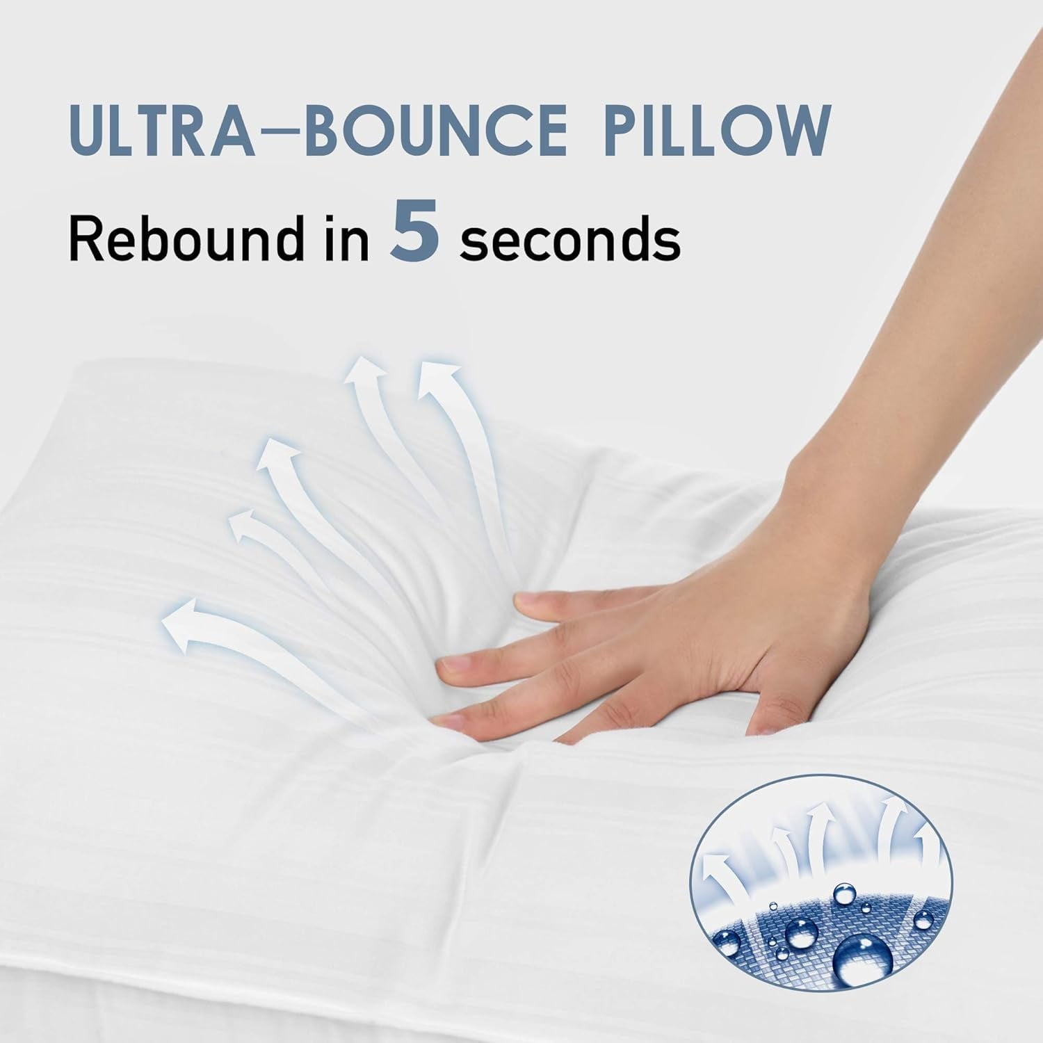 SORMAG Pillow for Beds 2 Pack Queen Size Pillows Set of 2 Hypoallergenic Hotel Down Alternative Pillow for Side and Back Sleeper 20 x 30 inc - Image 4