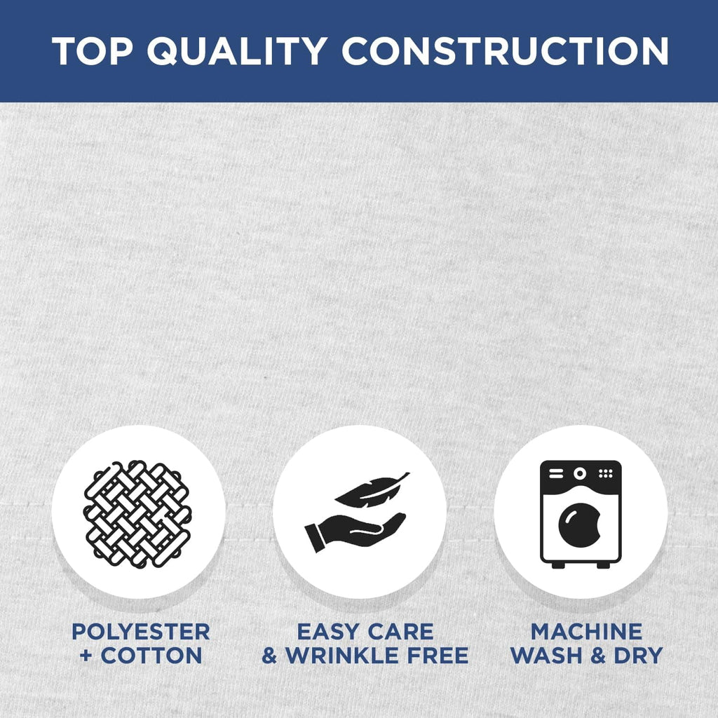 2 Pack Fitted Hospital Bed Sheets with Elastic All Around for a Perfect Fit - Cotton Rich Soft Knitted Jersey Sheet, ... - Image 3