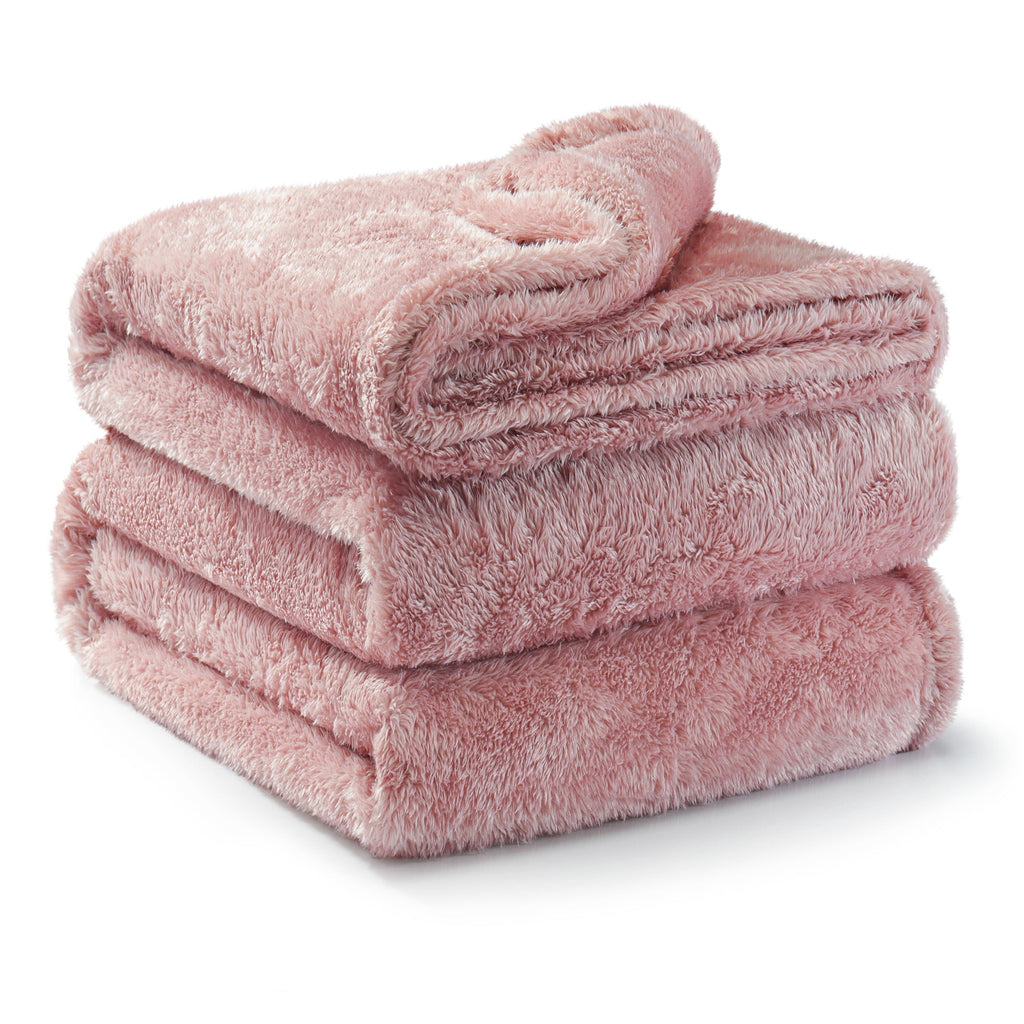 Plush Fuzzy Large Fleece Throw Blanket (50" x 70", Dusty Pink)- Soft, Warm and Lightweight - Image 6