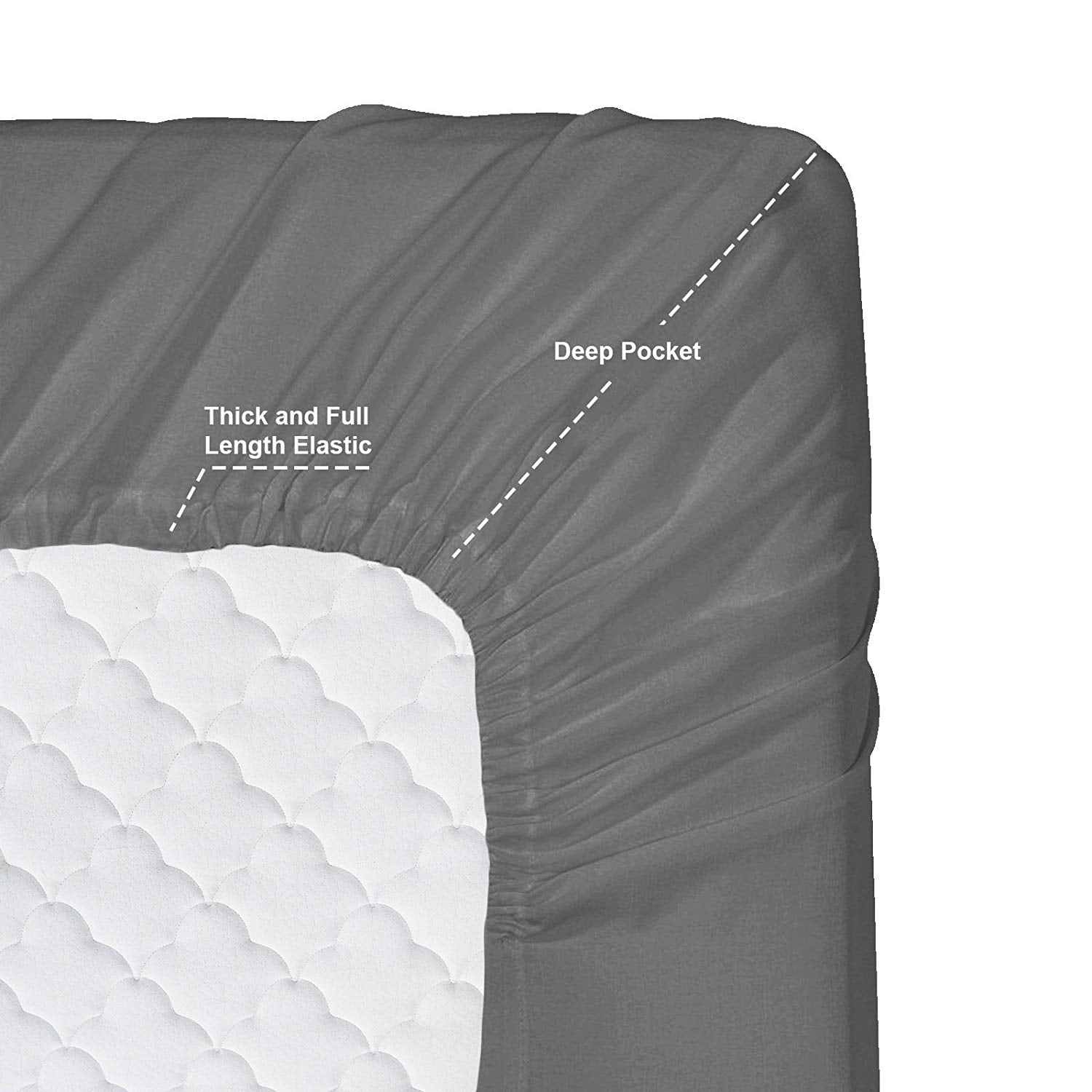 6 Piece 1800 Collection Bed Sheet Set with Extra Pillowcases, Deep Pockets Fitted Sheet, 100% Soft Microfiber, Hypoal... - Image 2