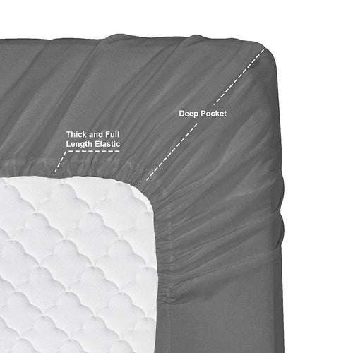 6 Piece 1800 Collection Bed Sheet Set with Extra Pillowcases, Deep Pockets Fitted Sheet, 100% Soft Microfiber, Hypoal... - Image 2