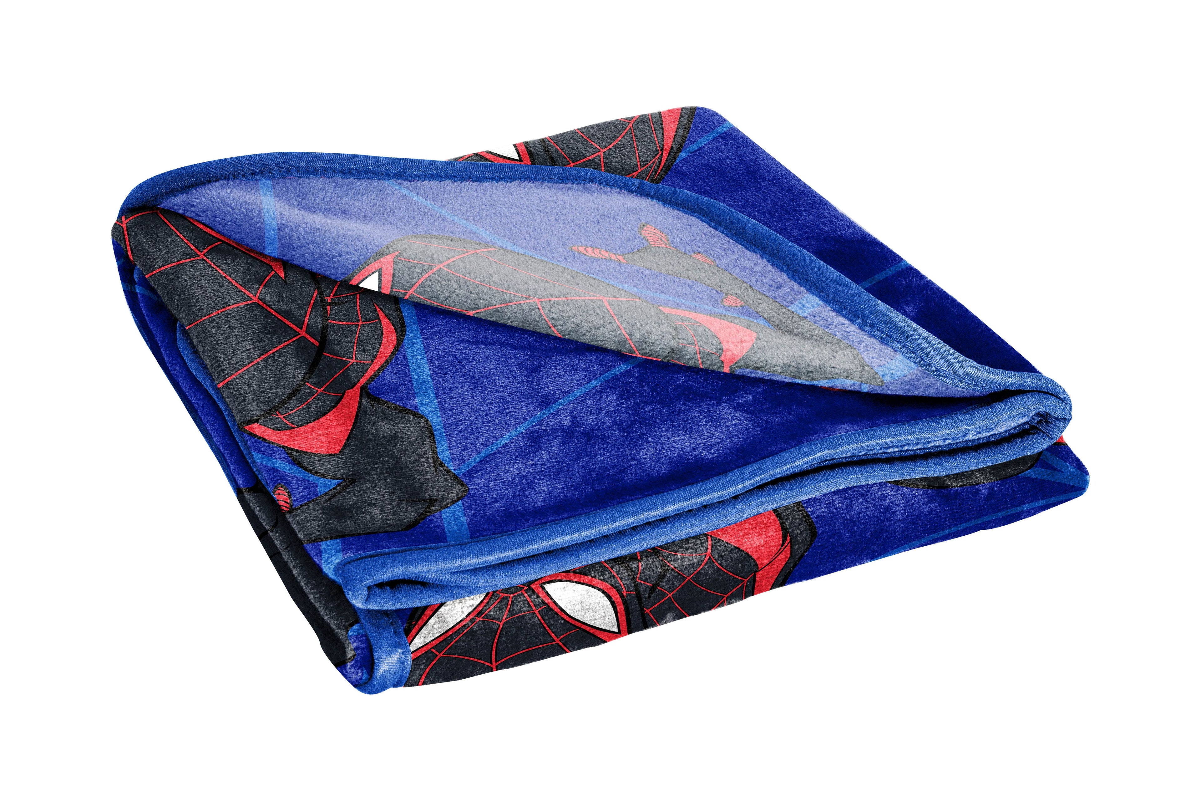 Spider-Man Kids Throw Blanket, 46 x 60, Microfiber, Blue, Marvel - Image 4