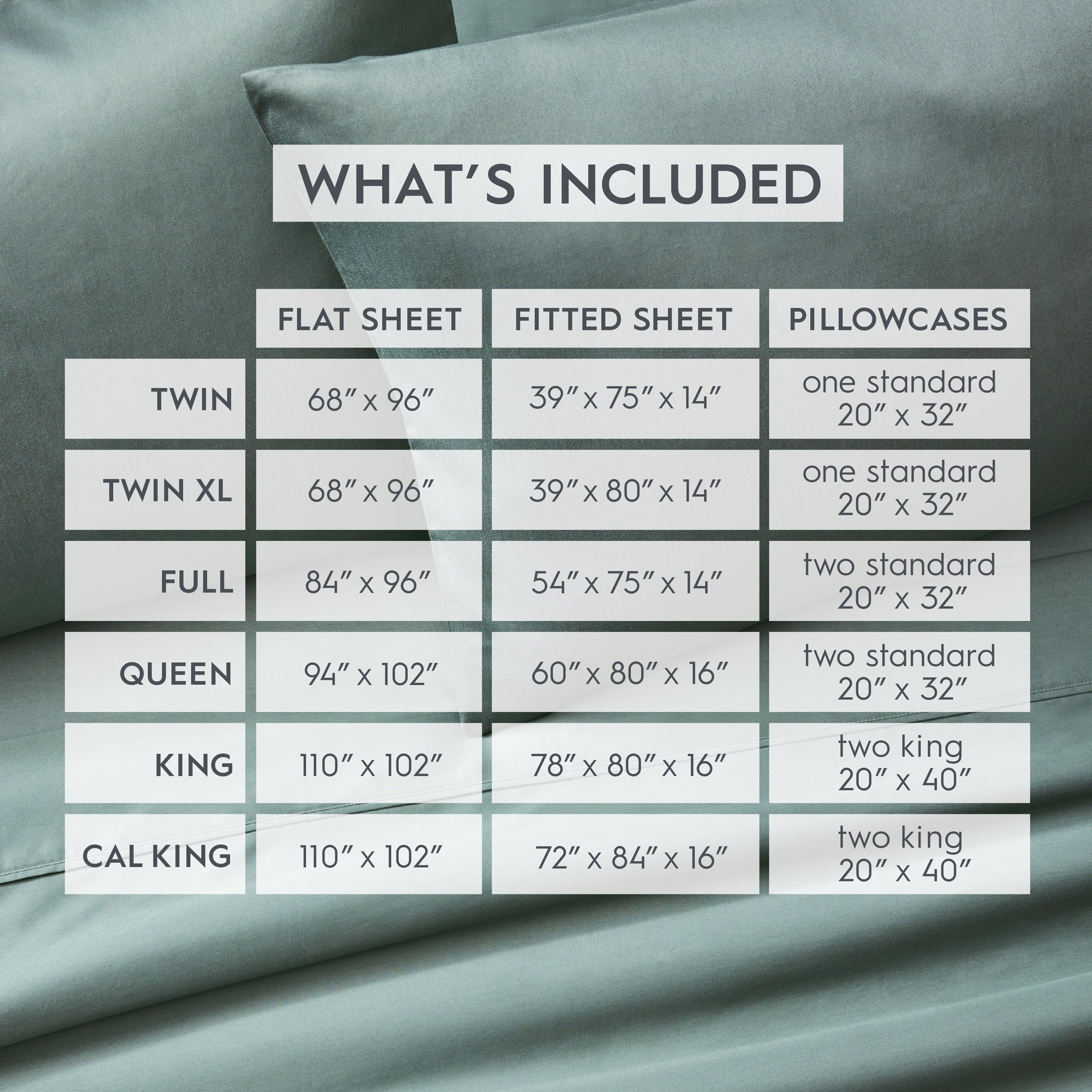 4-Piece 300 Thread Count Green Ash Cotton Sateen Bed Sheet Set, Cali King - Image 4