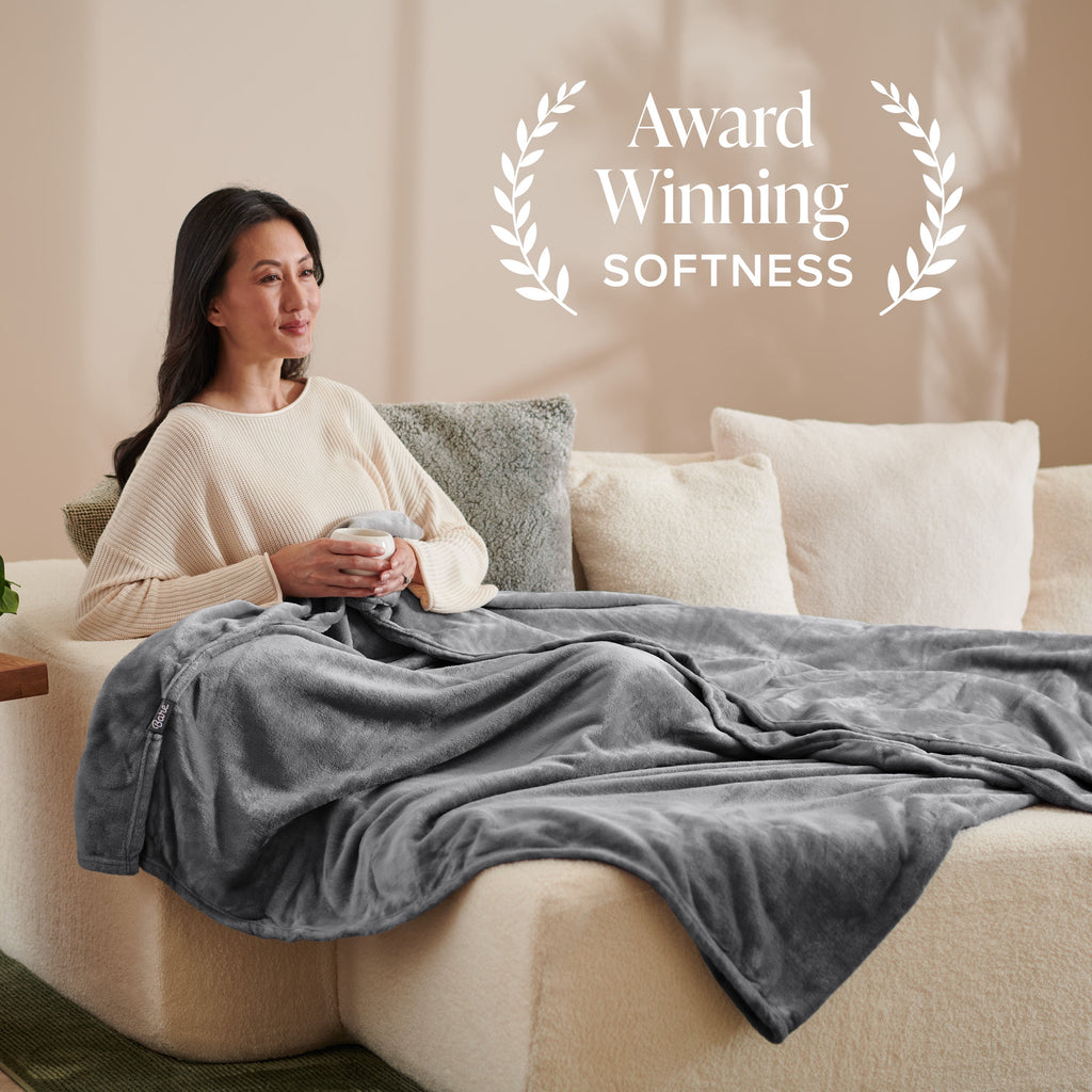 Microplush Fleece Blanket - 300 GSM - Fuzzy Microfleece - Soft & Plush - Full/Queen, Gray - Image 2