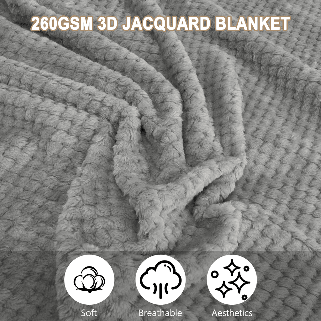Soft Jacquard for Couch, Waffle Weave Fuzzy s for Home Decor, Lightweight and Warm Bed s for Bed Sofa Office Travel - Image 6