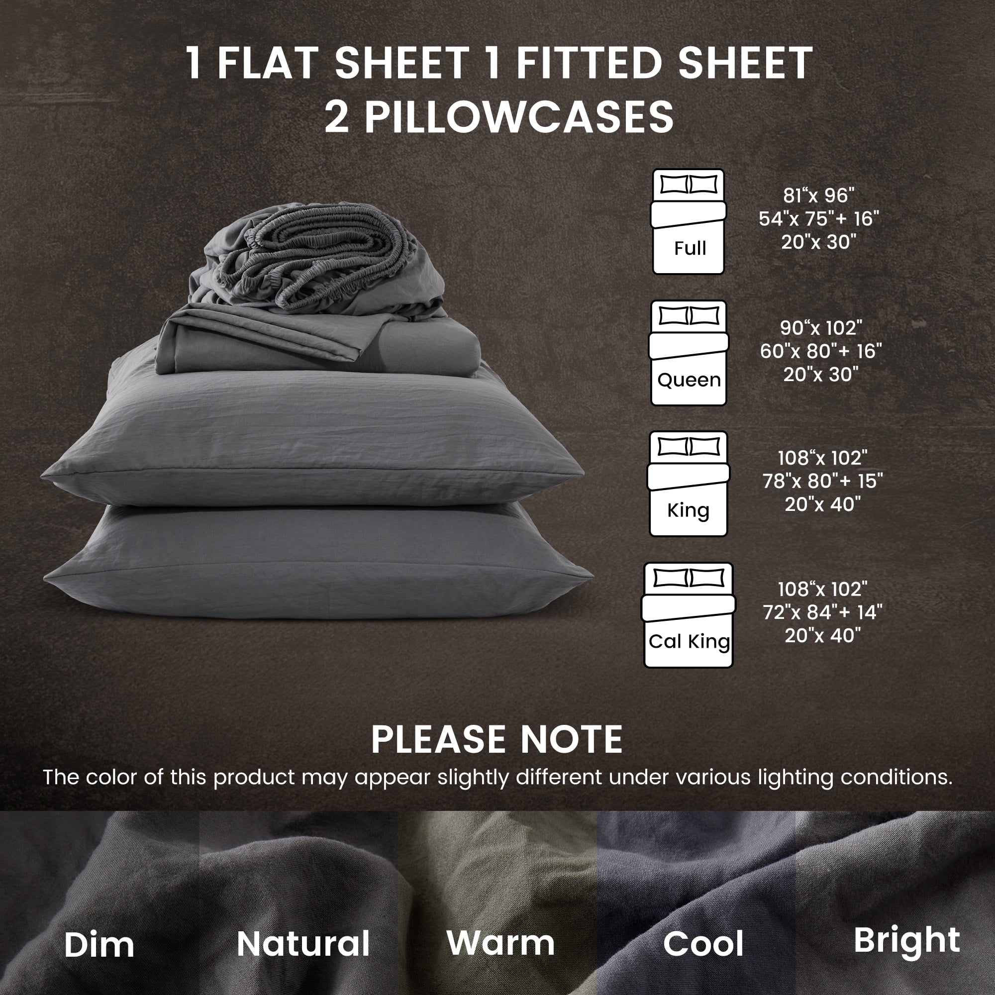 Bed Sheets - Full Size Bed Sheets - Washed Microfiber - 4 Piece Hotel Luxury Bedding Sheets with Fitted Sheet, Flat S... - Image 5
