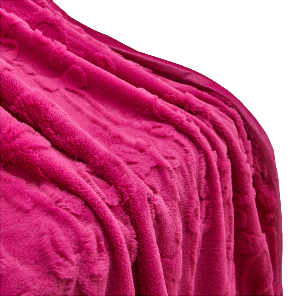 Gen Z 50" x 60"Carved Bow Faux Fur Throw - Image 5
