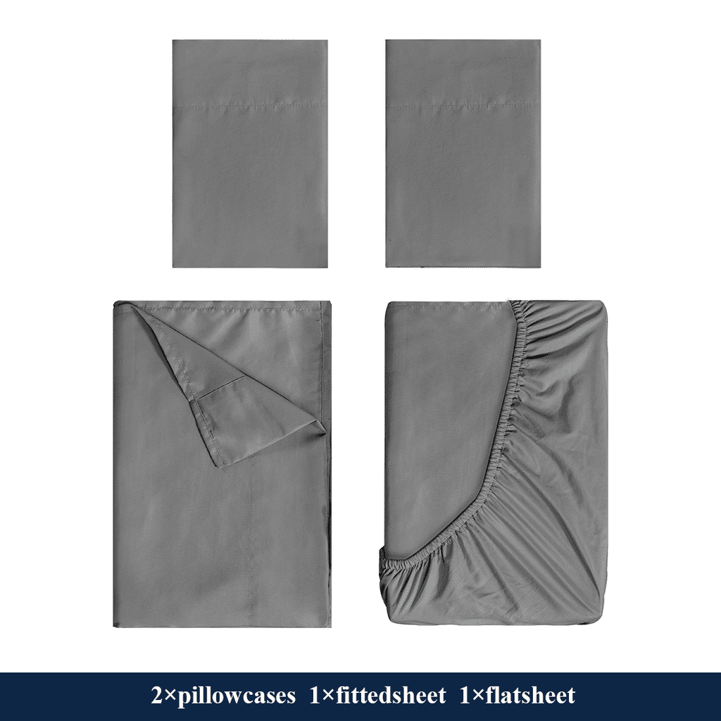 Full Size Bed Sheets,Z-hom 4 Piece  Sheets 14” Deep Pocket Sheet & Pillowcase Sets Soft Microfiber Luxury Bedding Fitted Sheet Water Washed, - Image 2