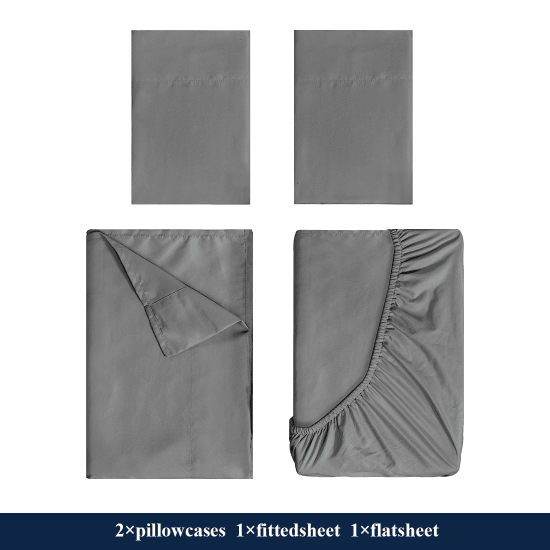 Full Size Bed Sheets,Z-hom 4 Piece  Sheets 14” Deep Pocket Sheet & Pillowcase Sets Soft Microfiber Luxury Bedding Fitted Sheet Water Washed, - Image 2
