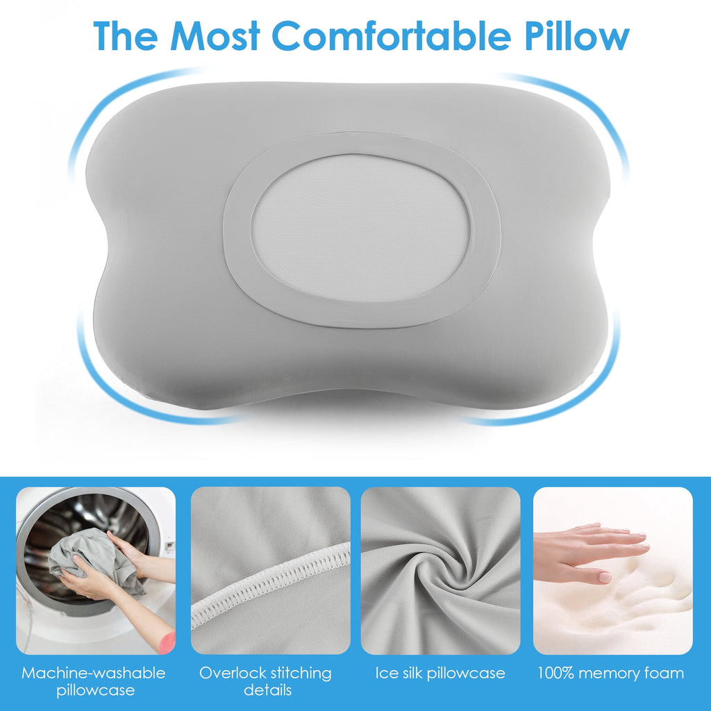 Cervical Pillow Orthopedic Cervical Pillow for Neck Pain Relief, Memory Foam Bed Pillow with Pillowcase, Contour Bed ... - Image 5