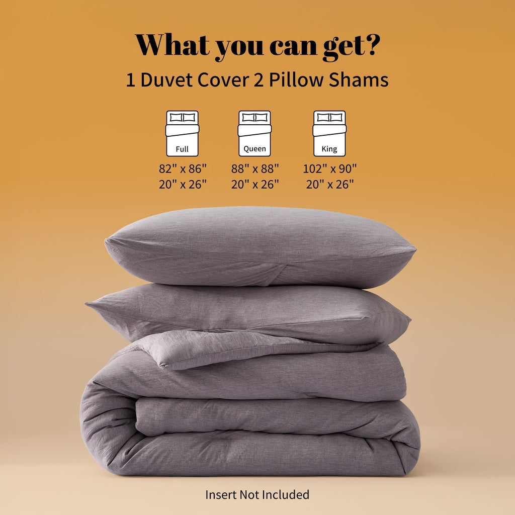 Washed Comforter Set Full Size - 3 Pieces Soft Luxury Cationic Dyeing Bedding Sets, Linen-Like Texture Breathable Wri... - Image 5