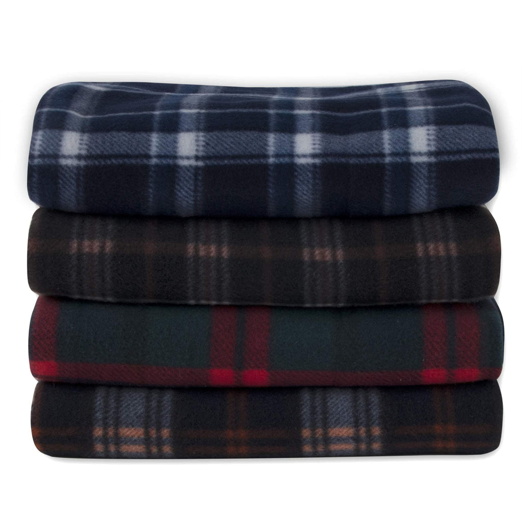 Single Plaid Color 60"L x 50"W Fleece Throw Blanket for Fall, Winter, Spring, Summer, Men, Women, Children & Pets in Red & Green Plaid - Image 6