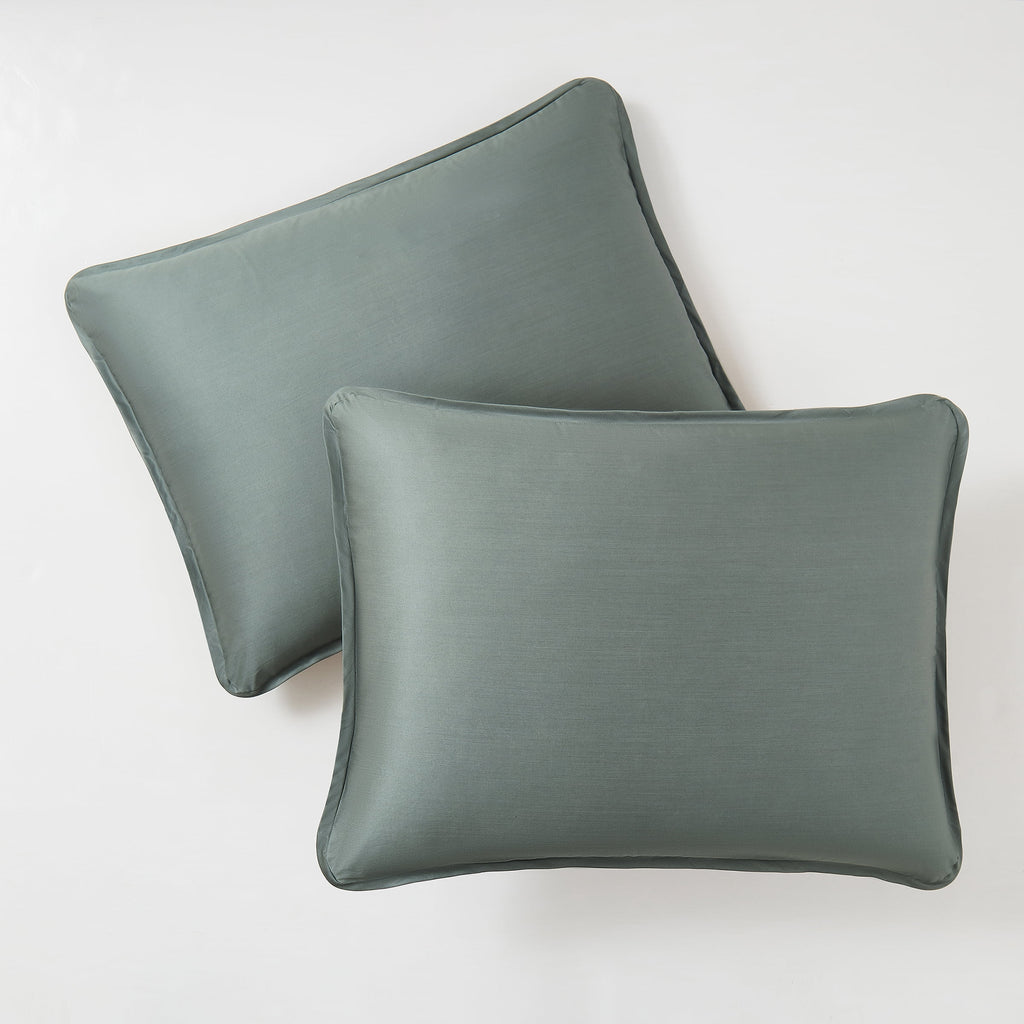 3-Piece 400 Thread Count Flag Stone Green Cotton Lyocell Blend Comforter Set, Adult King - Image 6