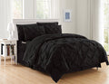 8 Pieces Prestige Soft and Comfortable Collection Comforter Set, Full/Queen, Black