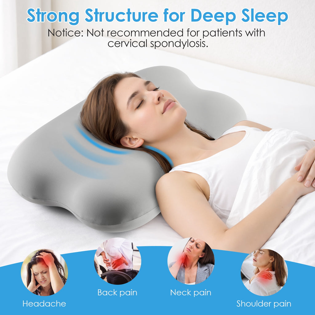 Cervical Pillow Orthopedic Cervical Pillow for Neck Pain Relief, Memory Foam Bed Pillow with Pillowcase, Contour Bed ... - Image 4
