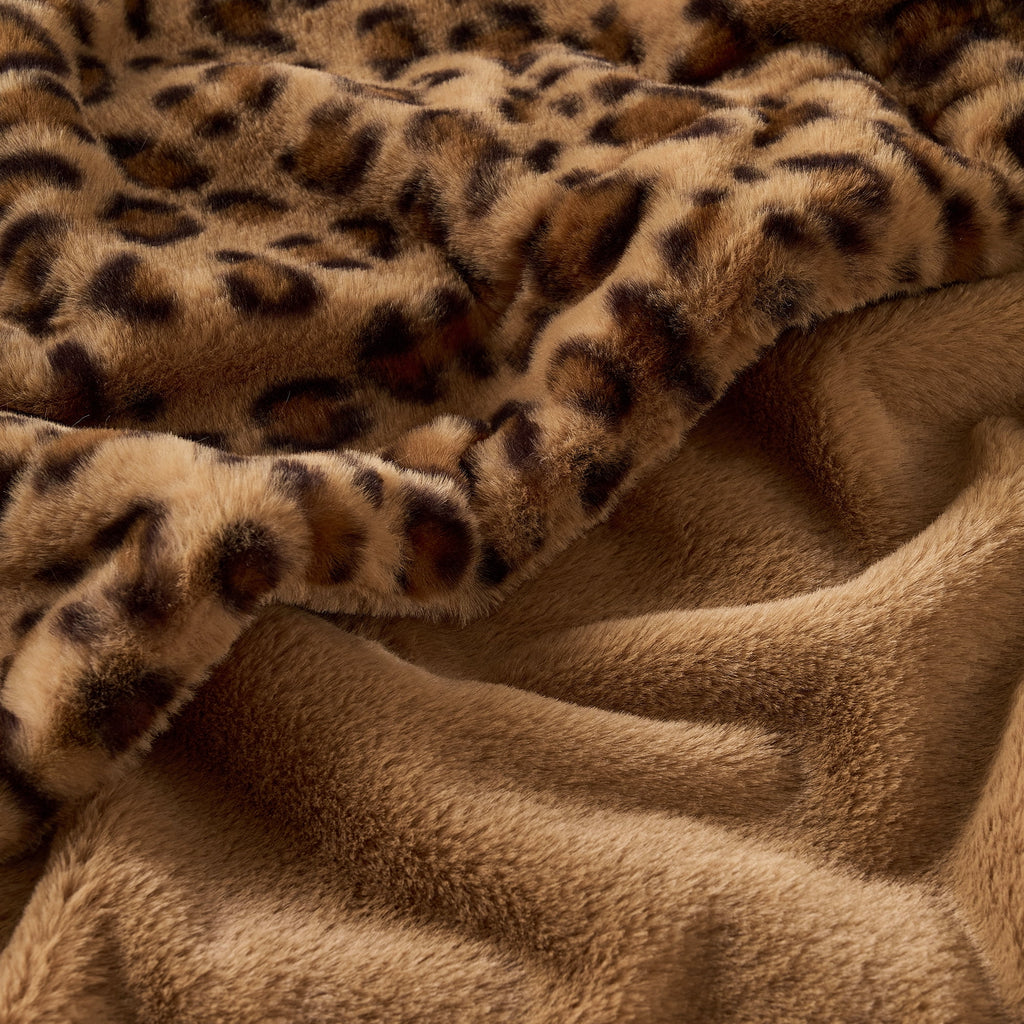 Leopard Print Throw Blanket Soft Cozy Fluffy Plush Cheetah Print Blanket for Home Decor,50"x60",Brown - Image 3