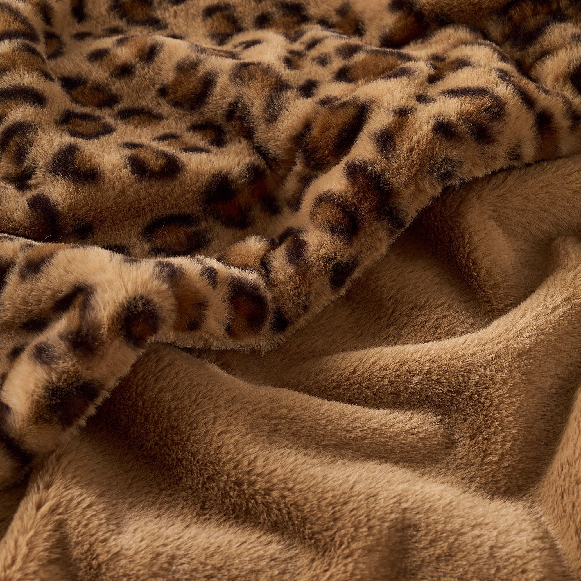 Leopard Print Throw Blanket Soft Cozy Fluffy Plush Cheetah Print Blanket for Home Decor,50"x60",Brown - Image 3