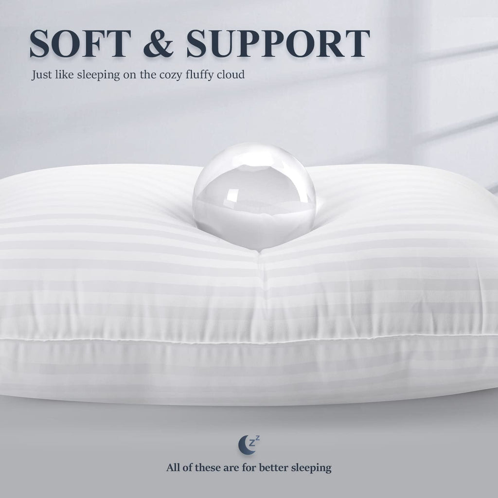 Bed Pillows 2-Pack Queen Size Luxury Hotel Pillow for Side and Back Sleeper Pillows for Bed with Cooling Cover - Image 5