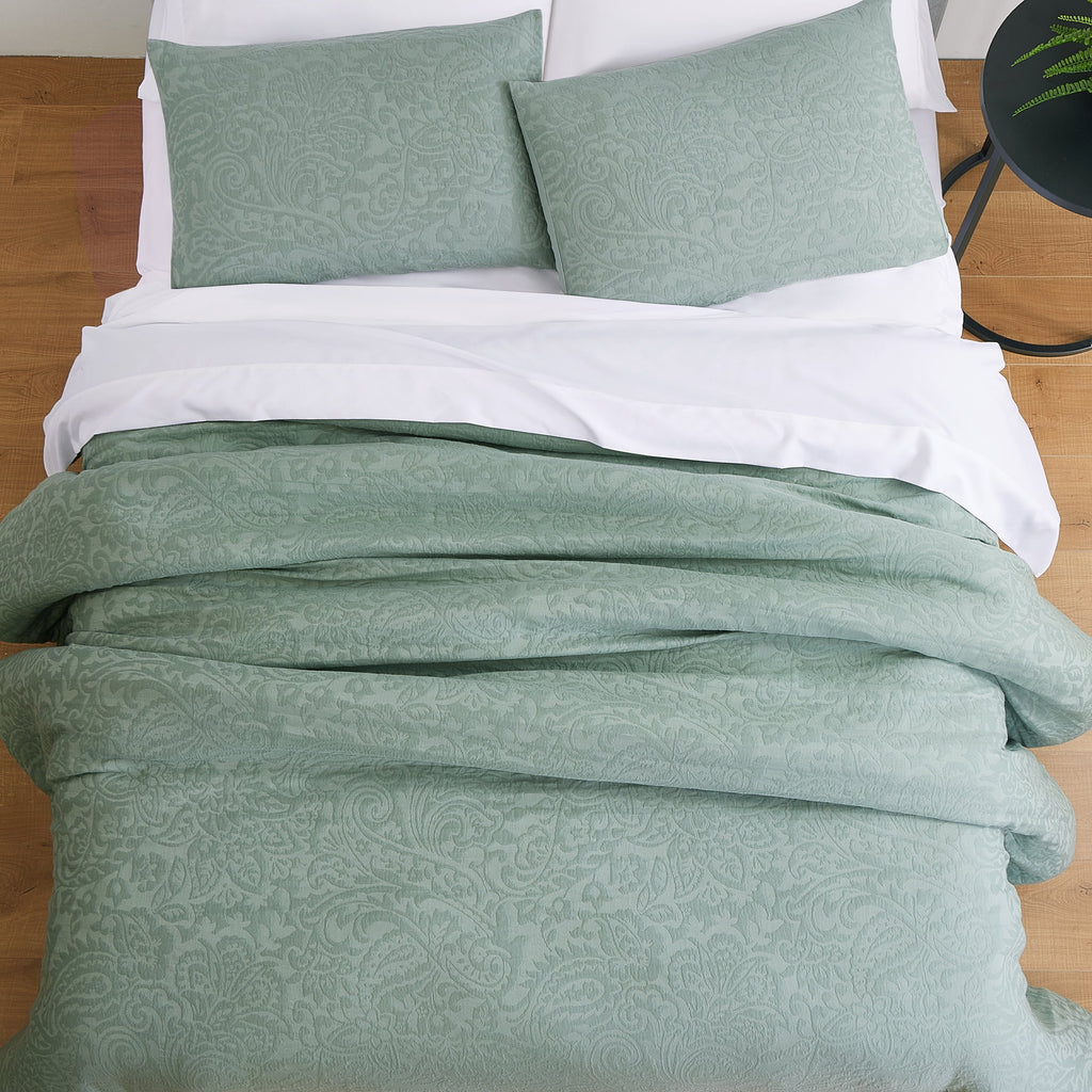 Better Homes & Gardens 3-Piece Sage Floral Comforter Set, Full/Queen - Image 6