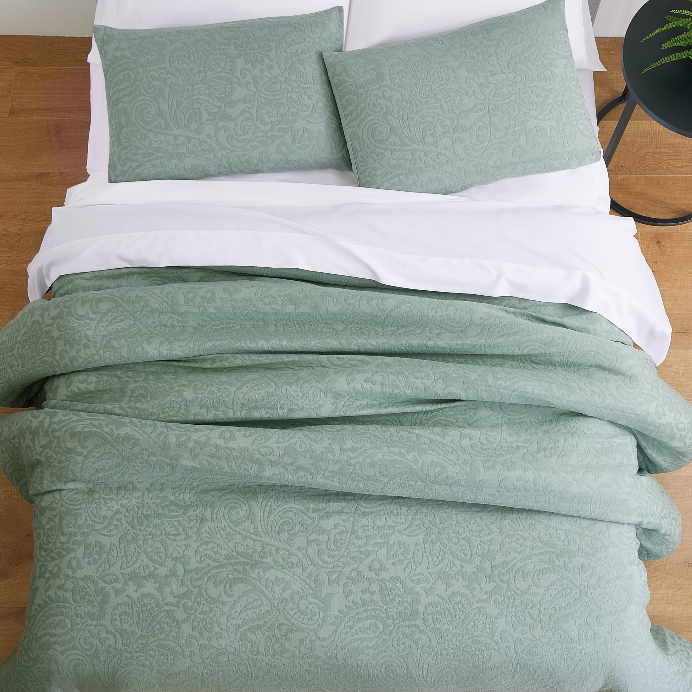 Better Homes & Gardens 3-Piece Sage Floral Comforter Set, Full/Queen - Image 6