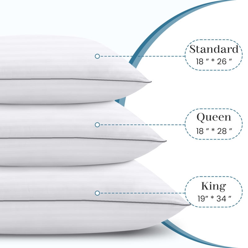 Pillows Queen Size Set of 2, Bed Pillows for Side, Back and Stomach Sleepers, Super Soft Down Alternative Filling, Lu... - Image 3