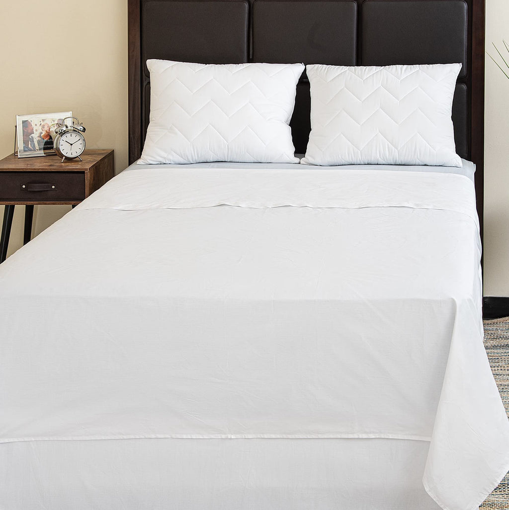 Superity Linen Oversized King Size Flat Sheet for Bed - 100% Cotton - Durable and Comfortable with 200 Thread Count - Soft, Breatheable, and - Image 3
