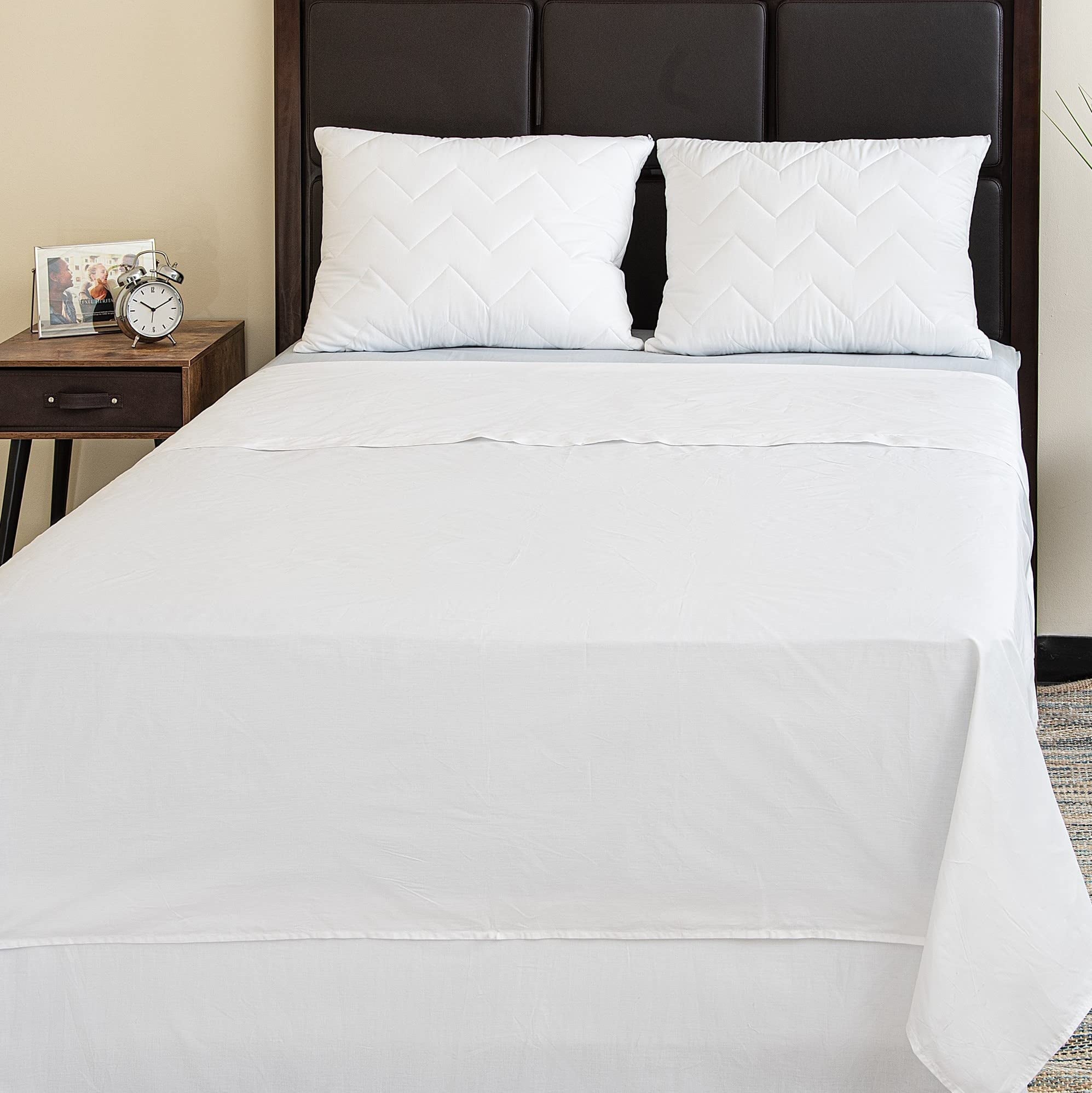 Superity Linen Oversized King Size Flat Sheet for Bed - 100% Cotton - Durable and Comfortable with 200 Thread Count - Soft, Breatheable, and - Image 3