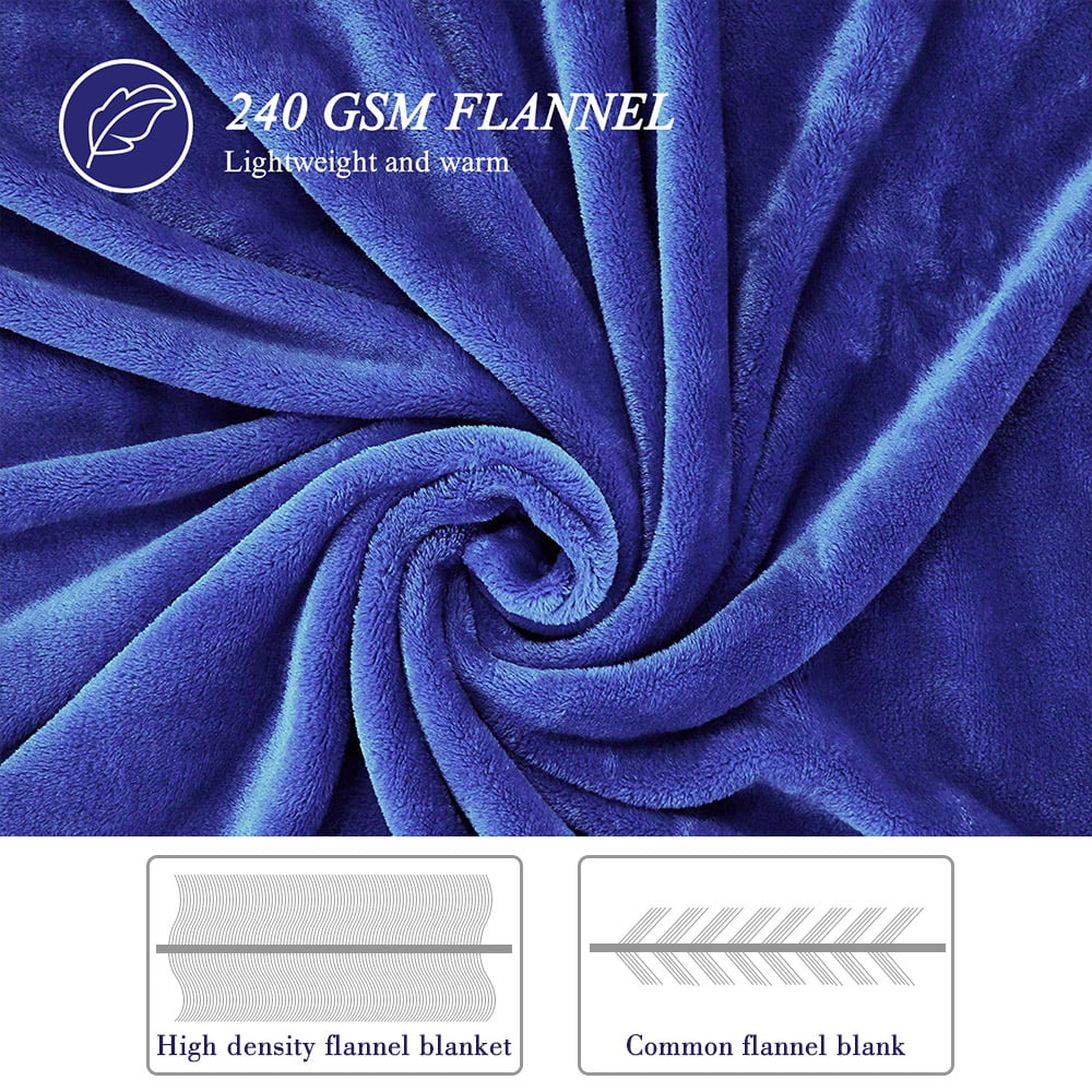 Howarmer Large Navy Fleece Throw Blankets, Throw Size Soft Fuzzy Blanket for Women Men and s, All Season Lightweight Microfiber Fluffy Blank - Image 5