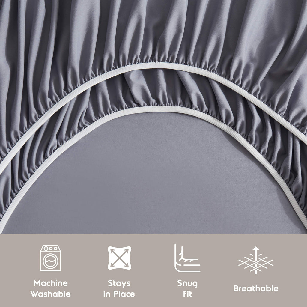 Queen Sheets Set, 1800 Series Extra Deep Pocket Sheets Queen Soft Microfiber Bed Sheets, 4 Piece Queen Sheet sets - Image 5