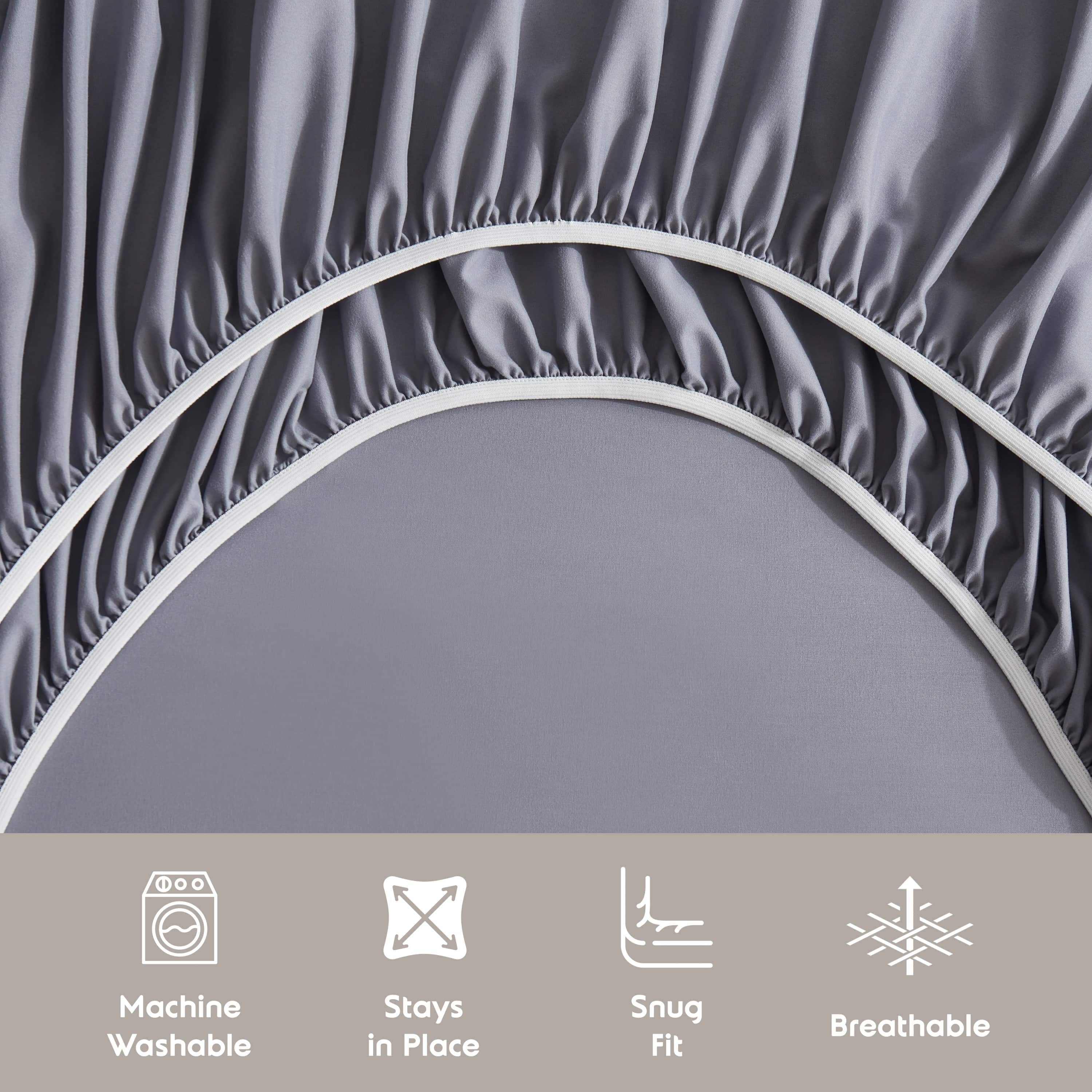 Queen Sheets Set, 1800 Series Extra Deep Pocket Sheets Queen Soft Microfiber Bed Sheets, 4 Piece Queen Sheet sets - Image 5