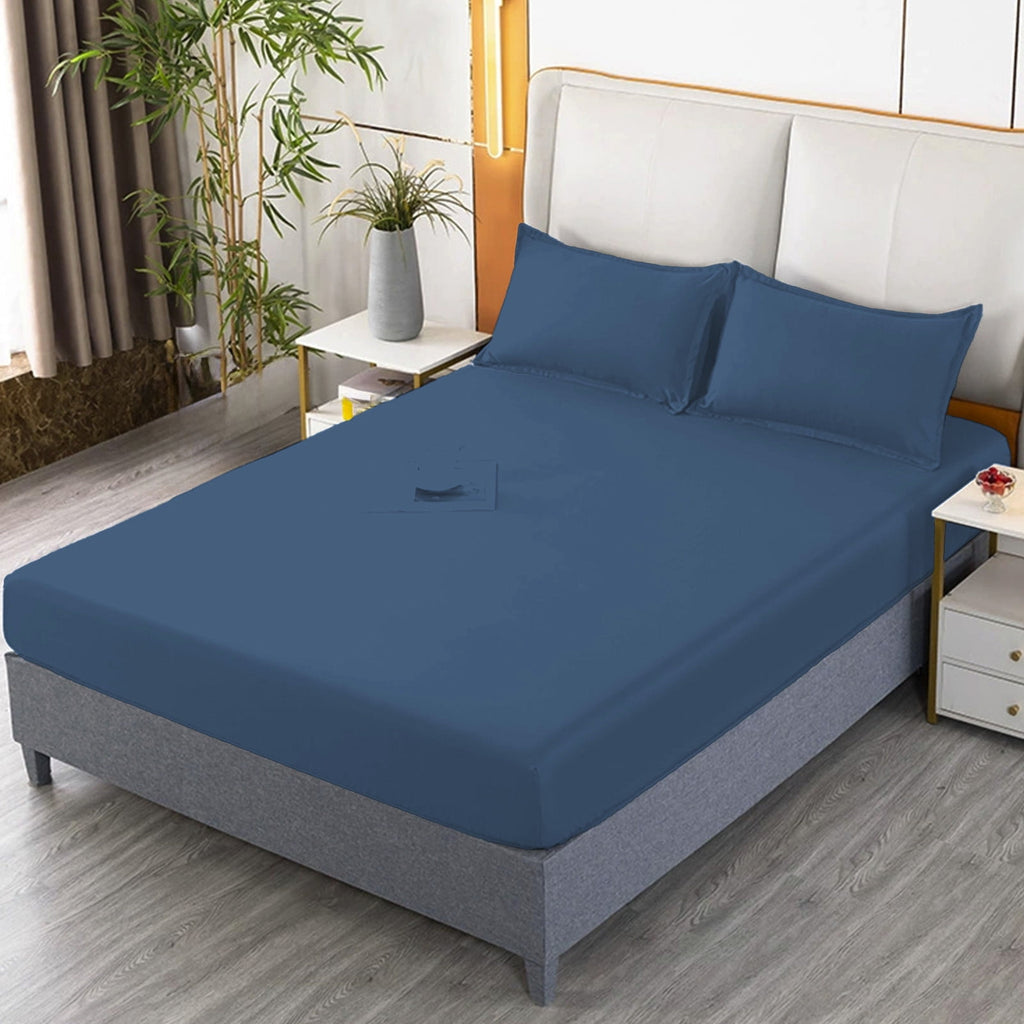 Egyptian Cotton Fitted Sheet Queen Size - 400 Thread Count Queen Size Fitted Sheet Only, Extra Soft, Cooling, 15" Dee... - Image 6