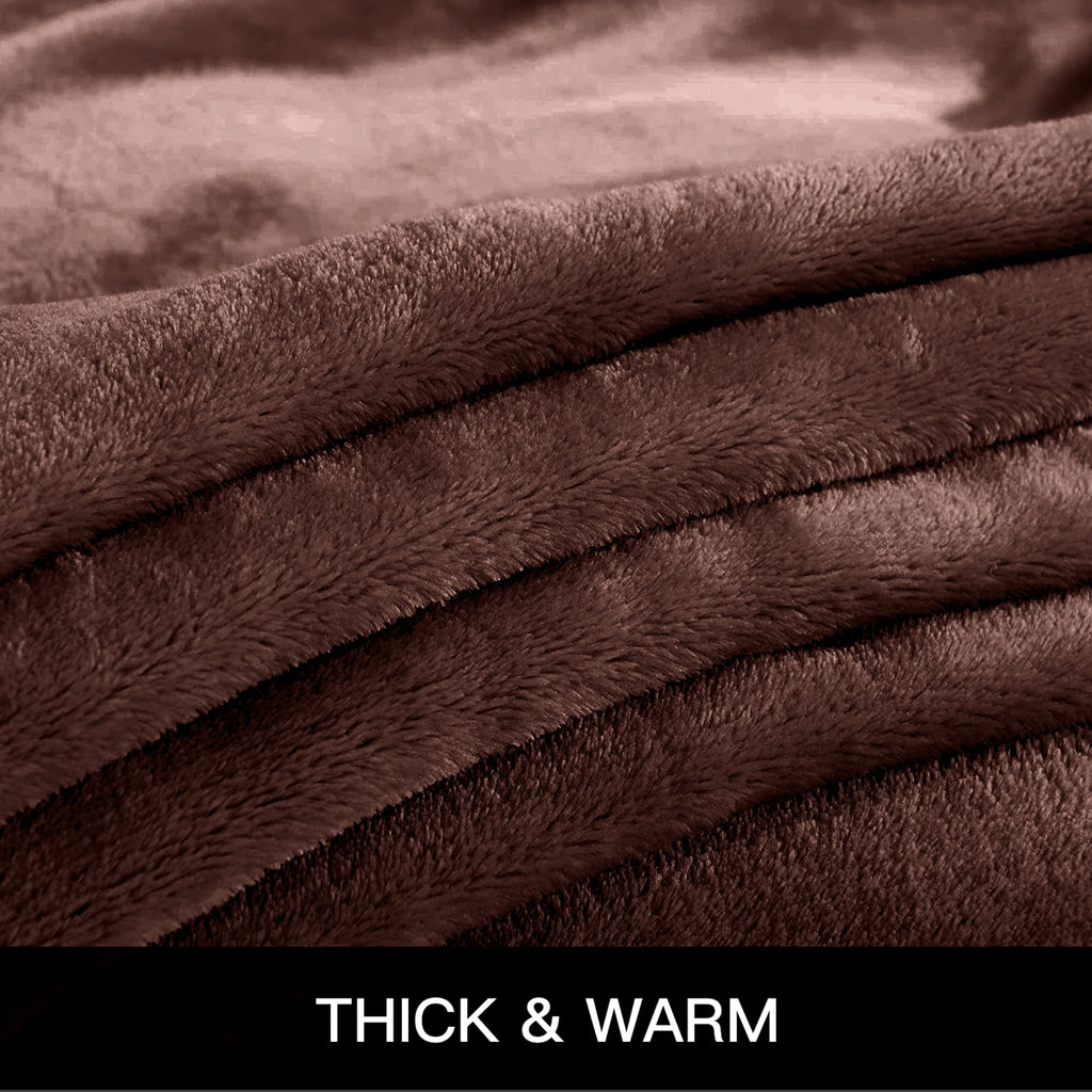 Throw Blanket, Fuzzy & Plush Warm Fleece Blanket, Throw Size Coffee Blankets for Couch Beds, Machine Washable Blankets for Women, 50" x 60" - Image 2
