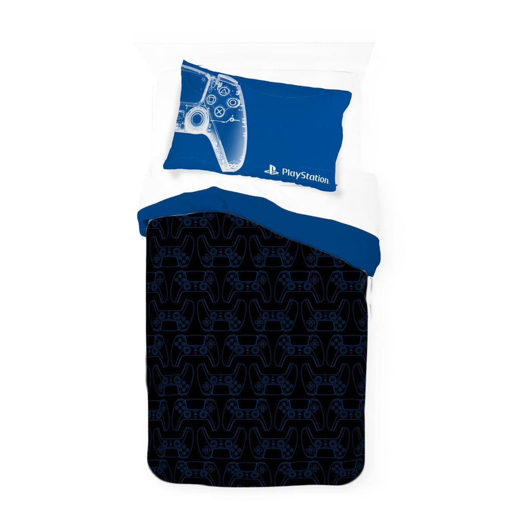 X-Ray Kids 2 Piece Blue Reversible Comforter and Pillowcase Set, Twin/Full - Image 6