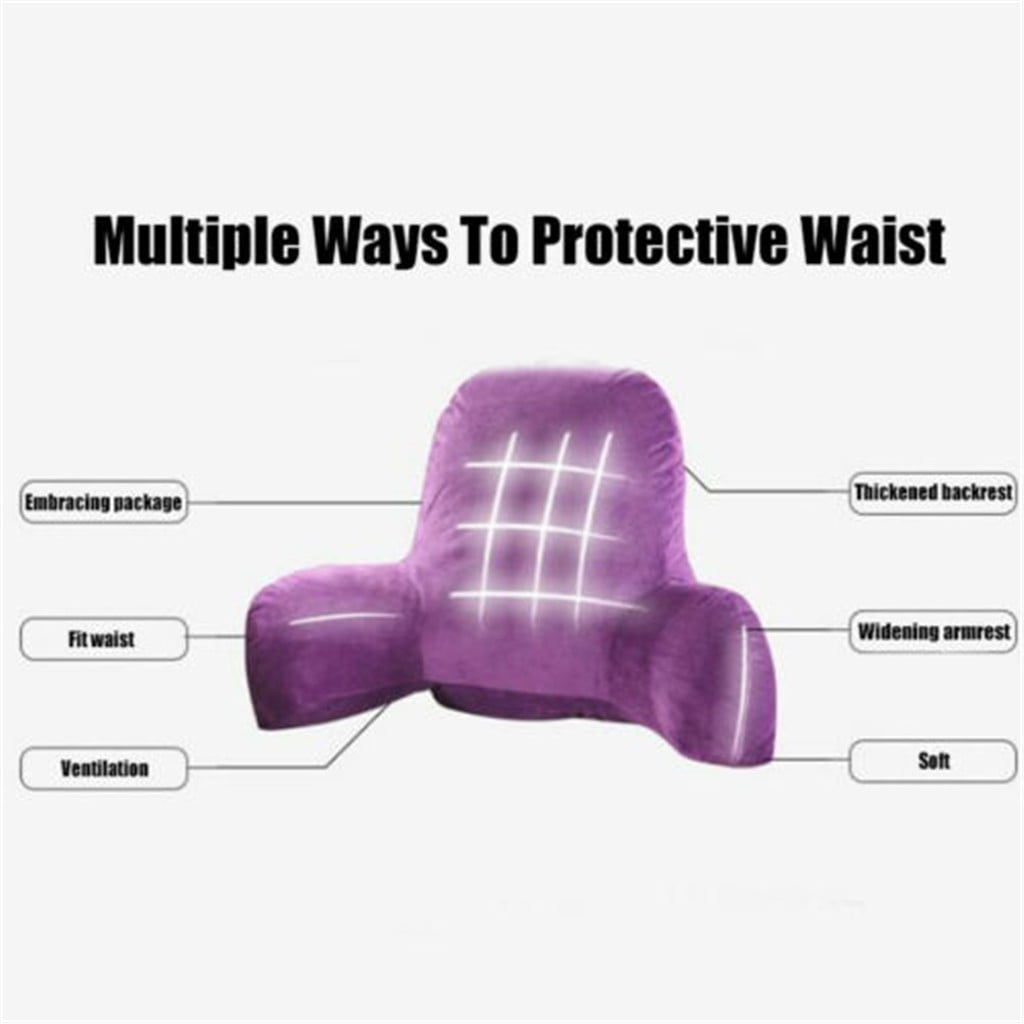 Fankiway Backrest Pillow with Arms, Back Rest for Bed Sitting, Plush Big Backrest Lumbar Support Chair Cushion, Foam ... - Image 4