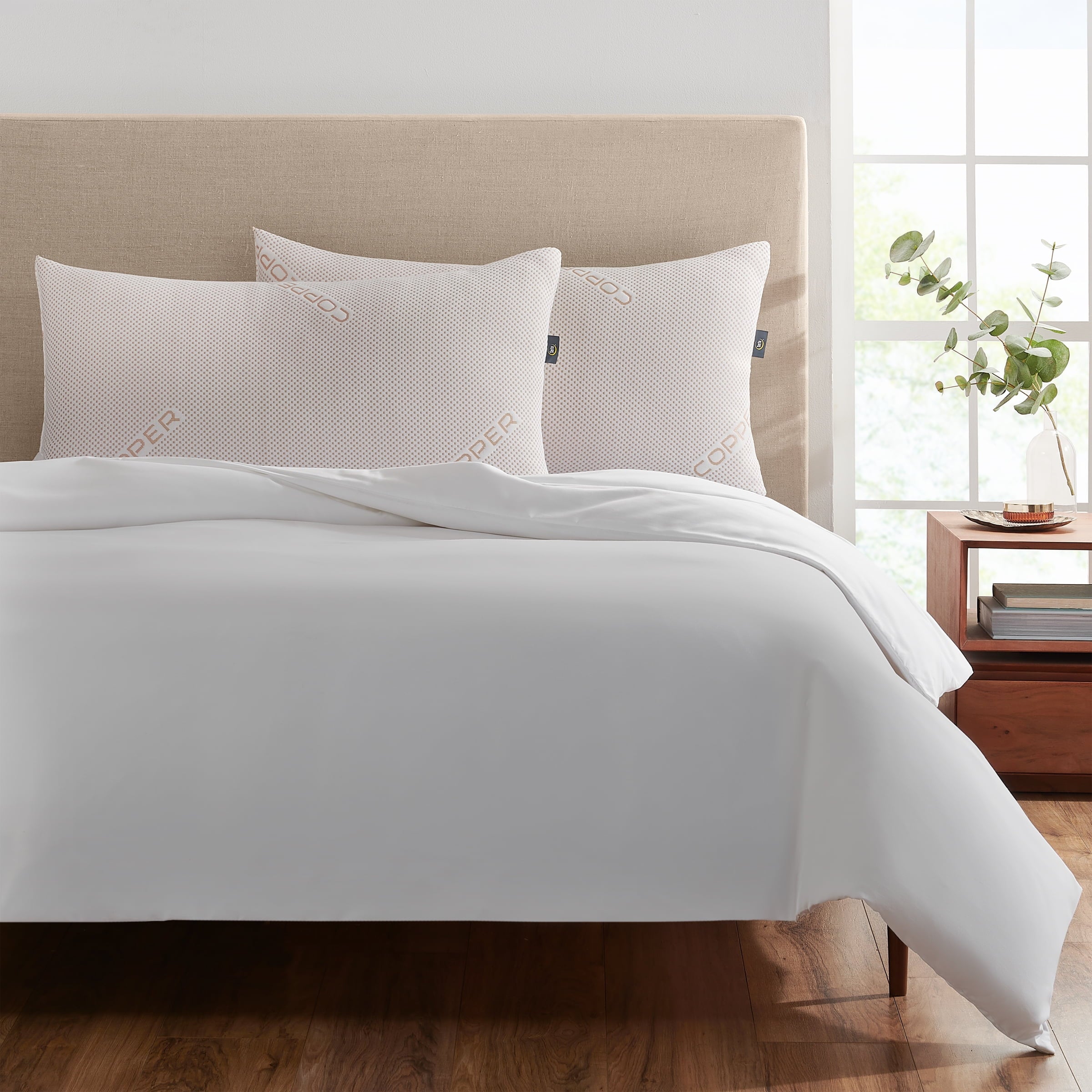 pedic Copperloft King Bed Pillow, 2 Pack, Hypoallergenic - Image 4